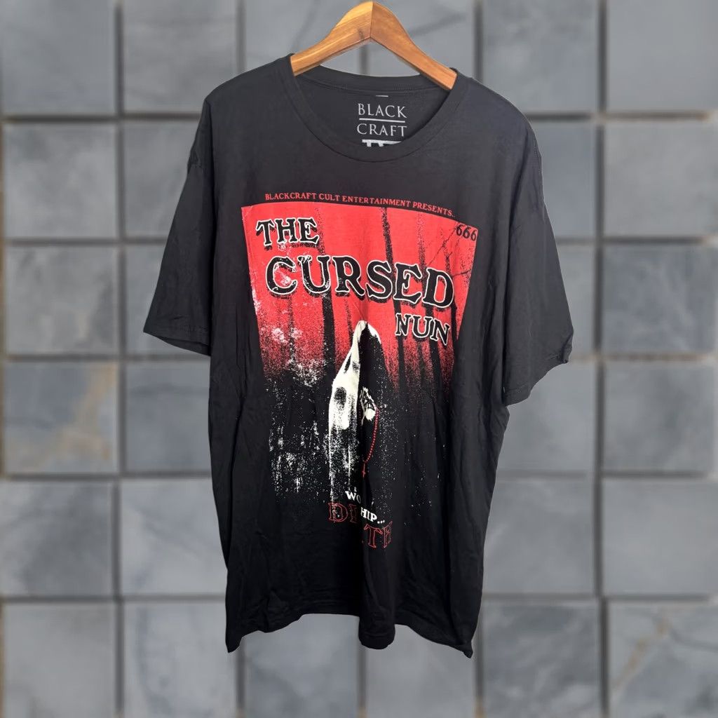 Vintage Black Craft Cult T-Shirt Graphic Tee 2XL Black The Cursed Nun Goth Horror Size US XXL / EU 58 / 5 - 1 Thumbnail