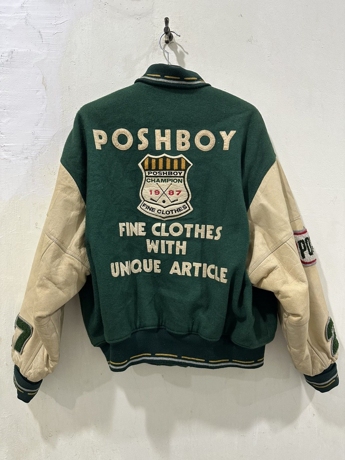 Vintage VTG POSH BOY Wool Varsity Jacket Size US L / EU 52-54 / 3 - 2 Thumbnail