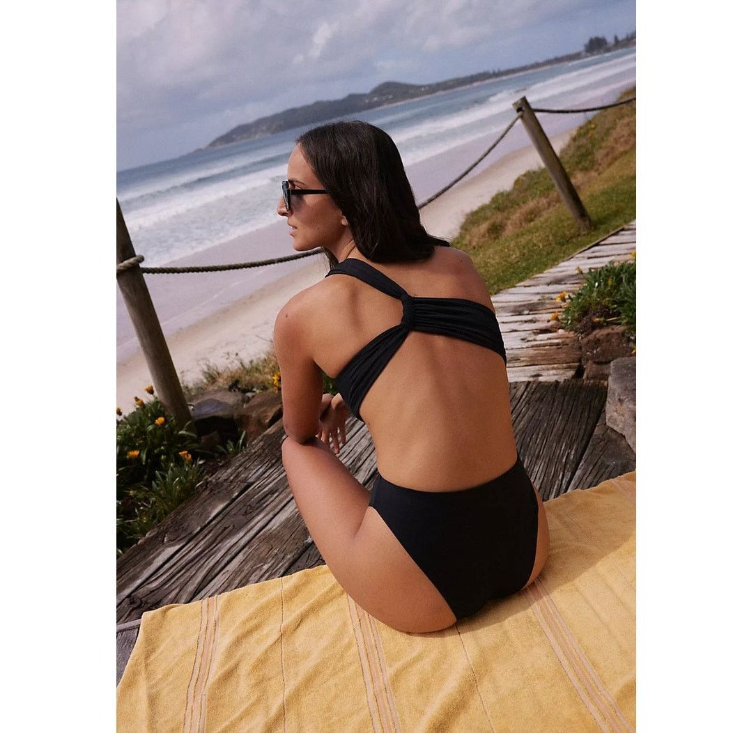 AGUA by Agua Bendita × Free People New Bloom One-Piece Swimsuit $180 X-LARGE Black Size XL / US 12-14 / IT 48-50 - 2 Thumbnail
