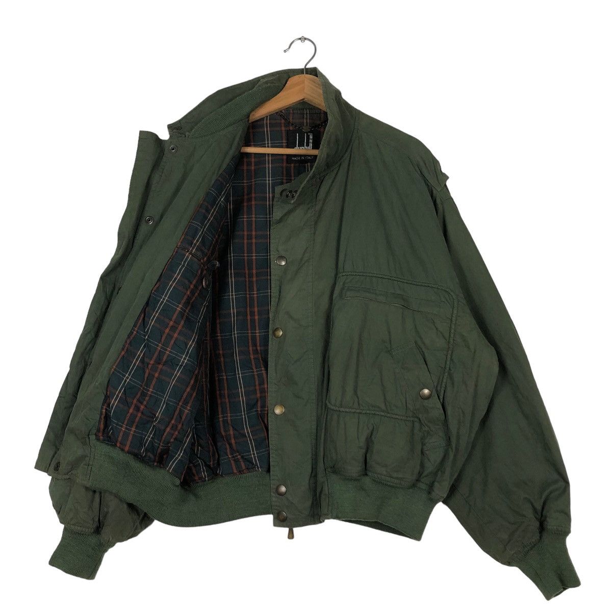 Japanese Brand 🔥Vintage Bomber Jacket Dunhill Made in Italy Blanket Tartan Size US M / EU 48-50 / 2 - 11 Thumbnail