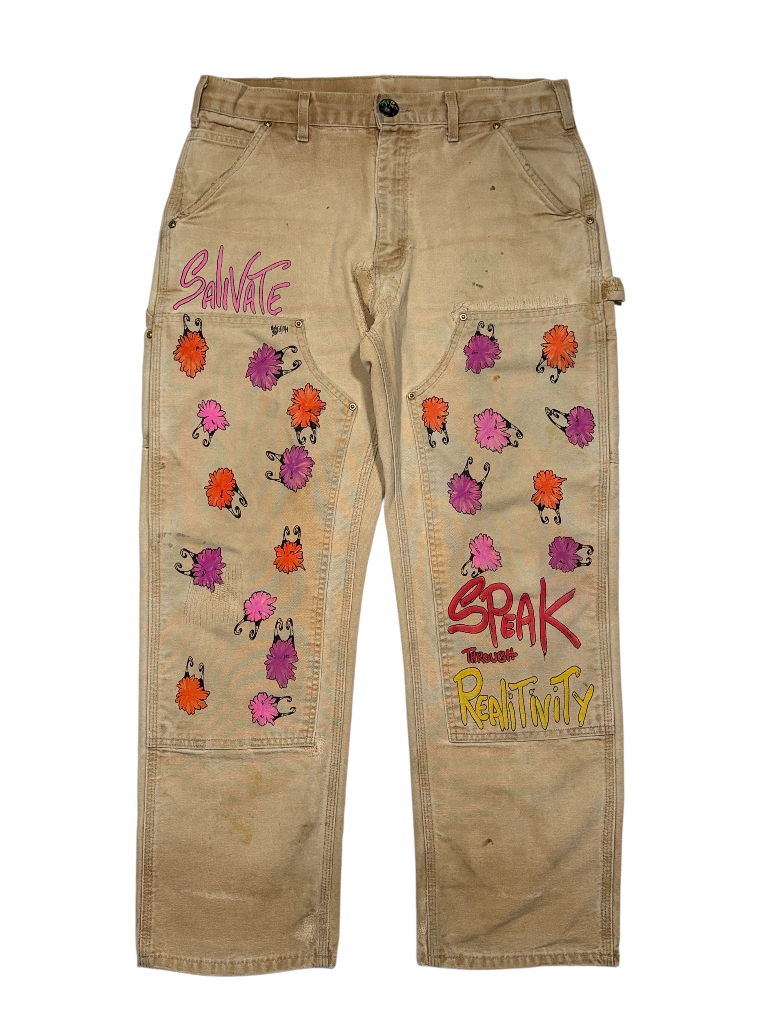 Matty Boy ANTI PROMO MATTY BOY PAINTED VINTAGE CARHARTT CARPENTER PANT Size US 32 / EU 48 - 8 Thumbnail