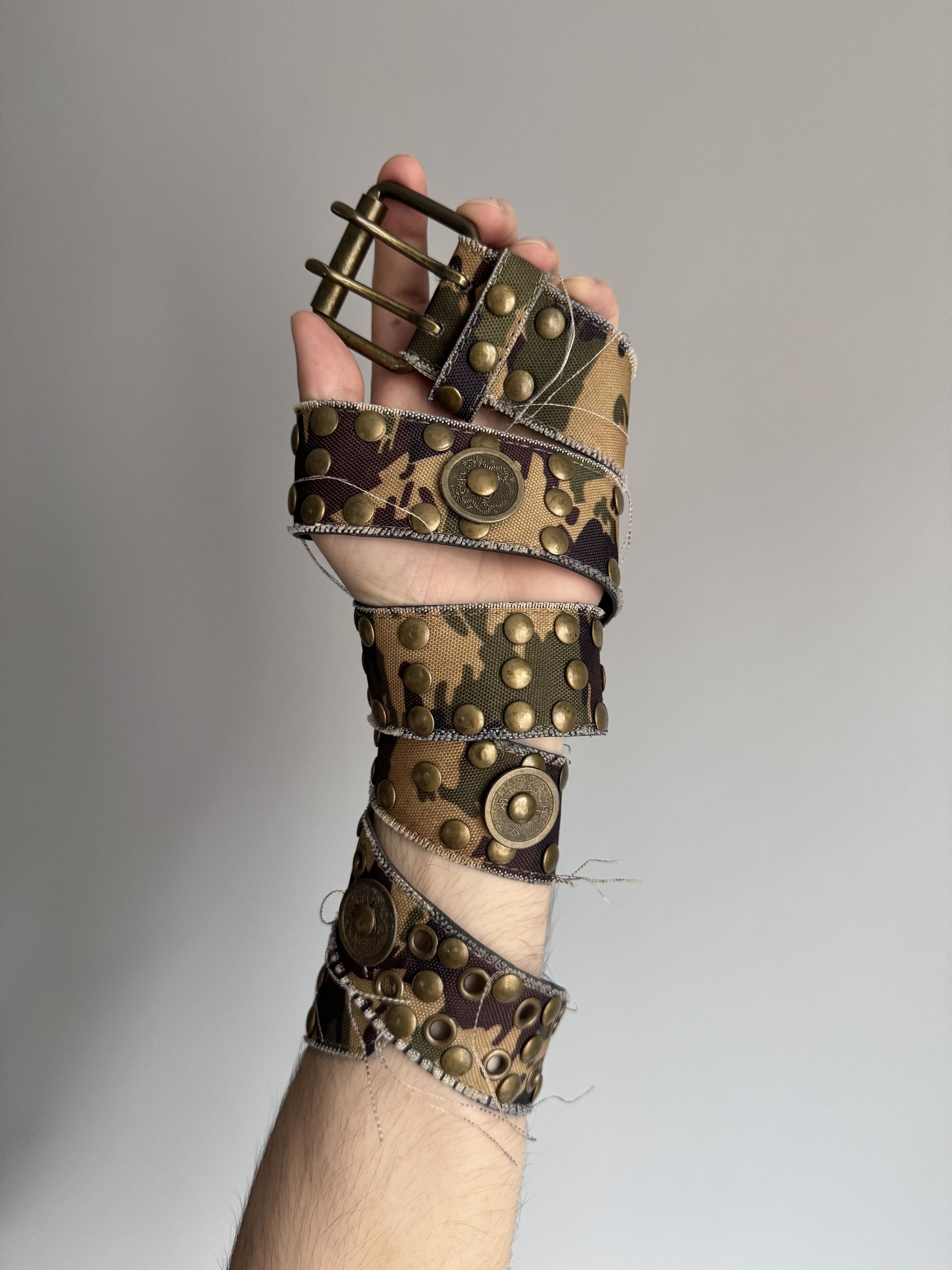 Japanese Brand Vintage Avant-Garde Y2K Distressed Japanese Style Camo belt Size ONE SIZE - 6 Thumbnail