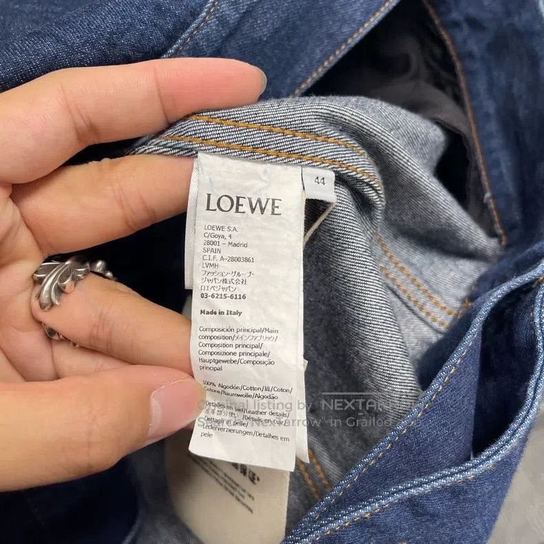Loewe Loewe 23ss Single Breasted Lapel Long Sleeve Denim Jacket Size US S / EU 44-46 / 1 - 6 Thumbnail