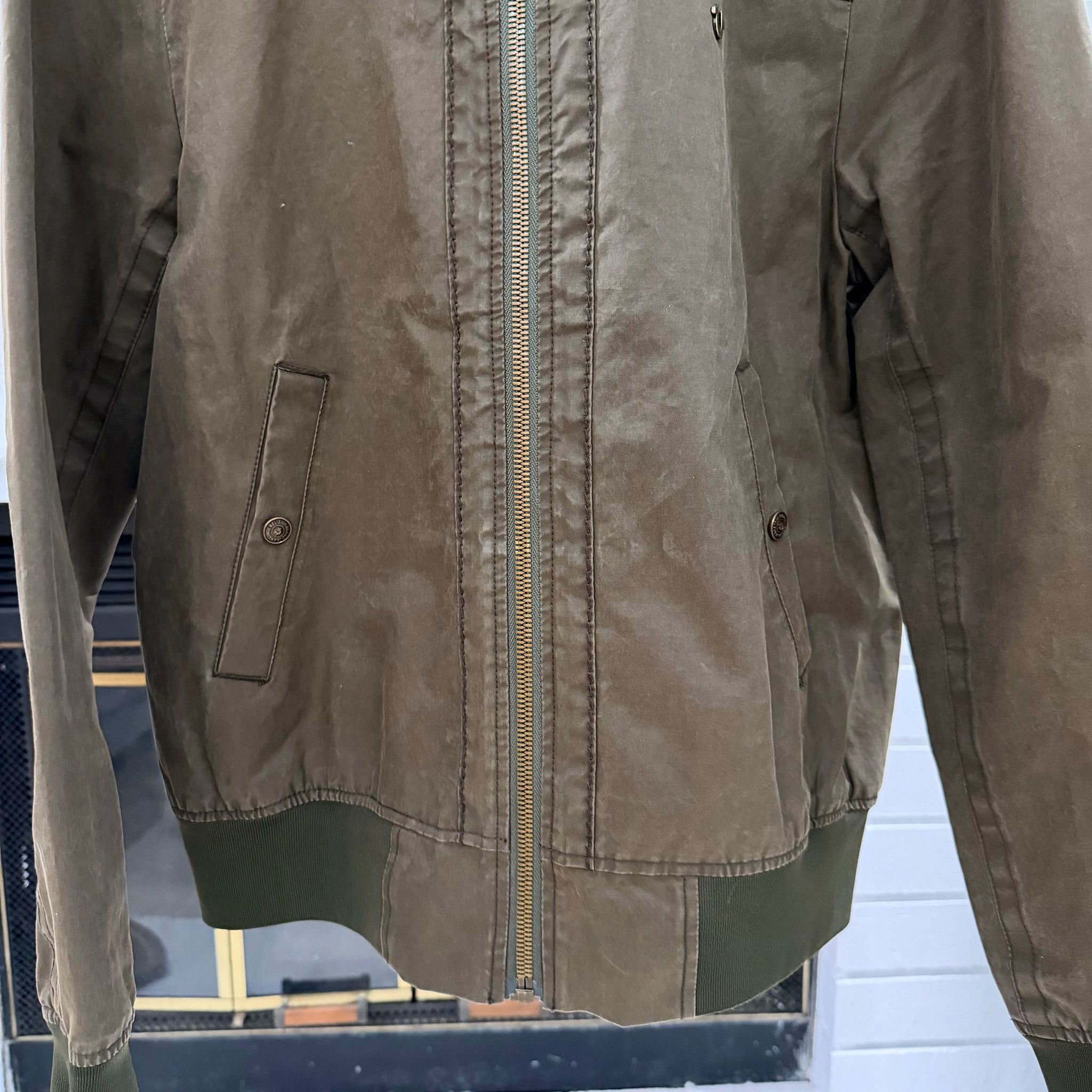 True Religion True Religion Logo Cotton Blend Olive Green Bomber Jacket Size US S / EU 44-46 / 1 - 5 Thumbnail