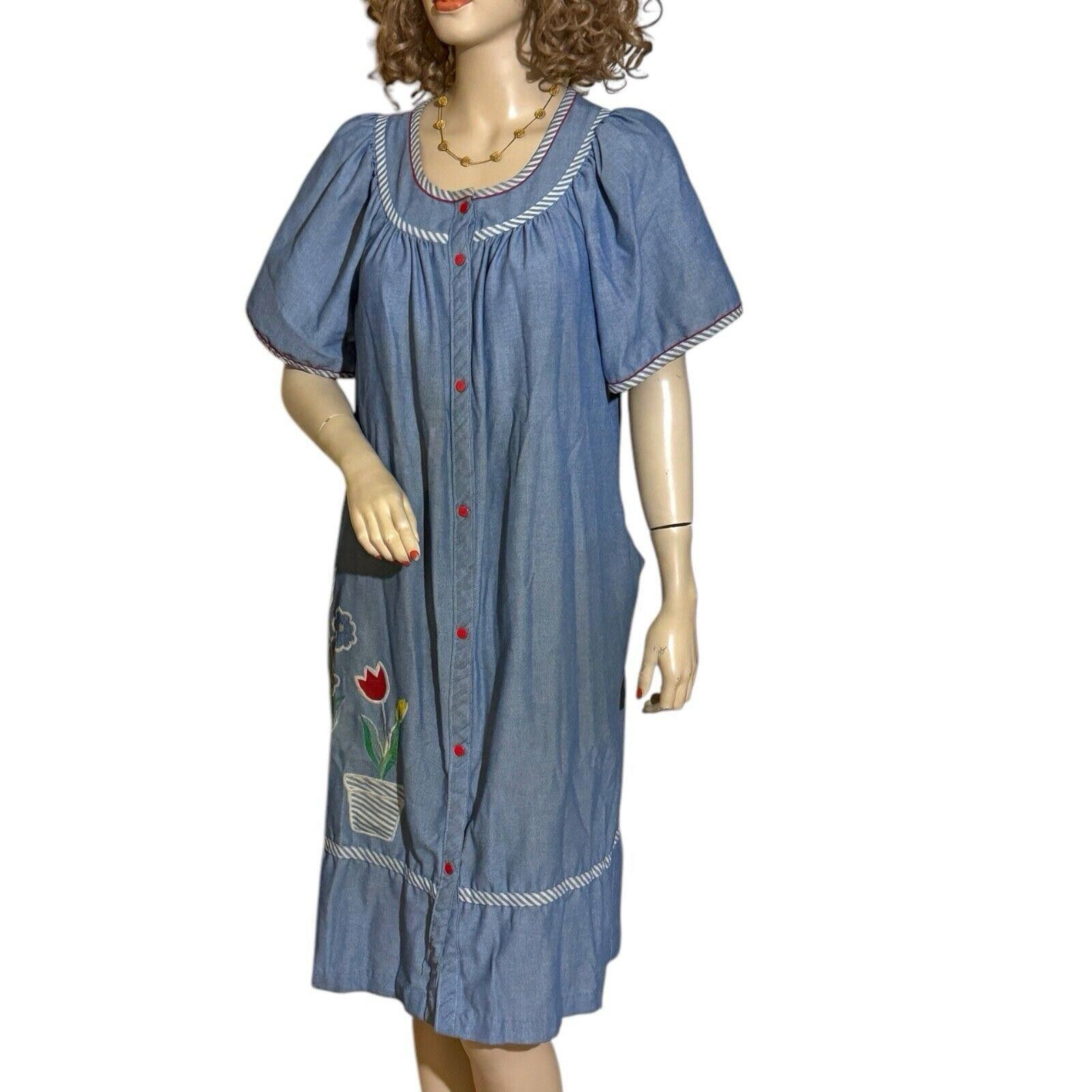 Designer Vintage Flower Pot Design Models Coat House Dress Snap L Size L / US 10 / IT 46 - 2 Thumbnail
