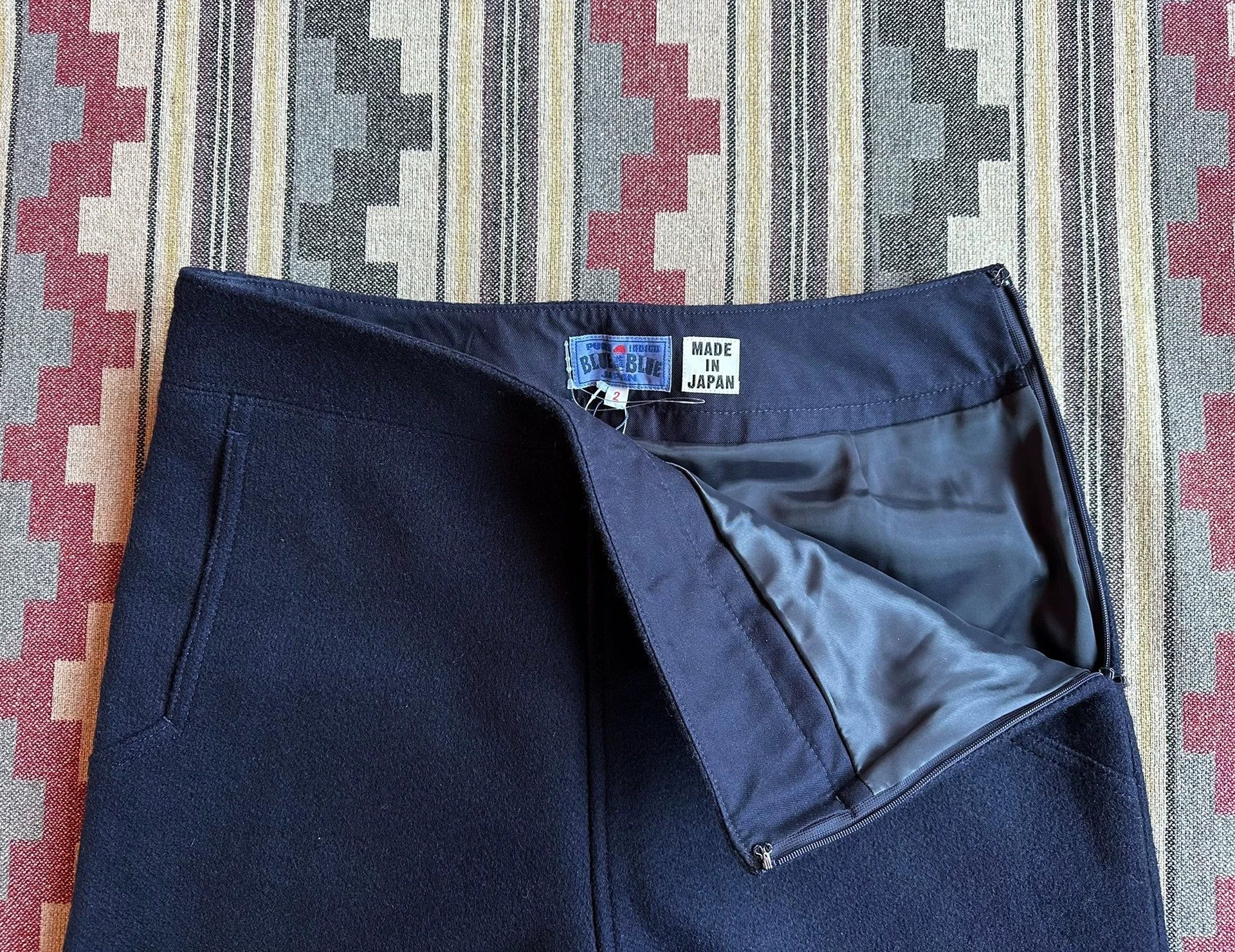 Other bbj INDIGO high-waisted wide-leg cropped wool pants Size US 32 / EU 48 - 4 Thumbnail