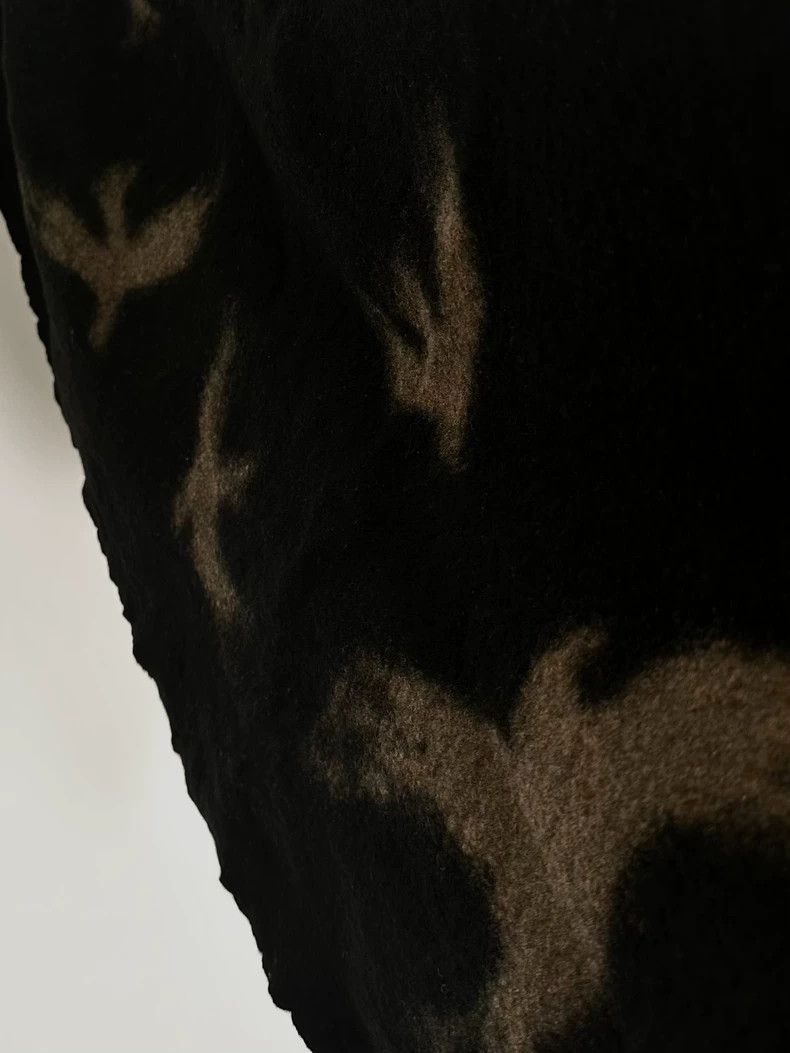 Yohji Yamamoto Yohji Yamamoto 11 aw Crow Pull-dyed Filled Wool Scarf 2505- Size ONE SIZE - 4 Thumbnail