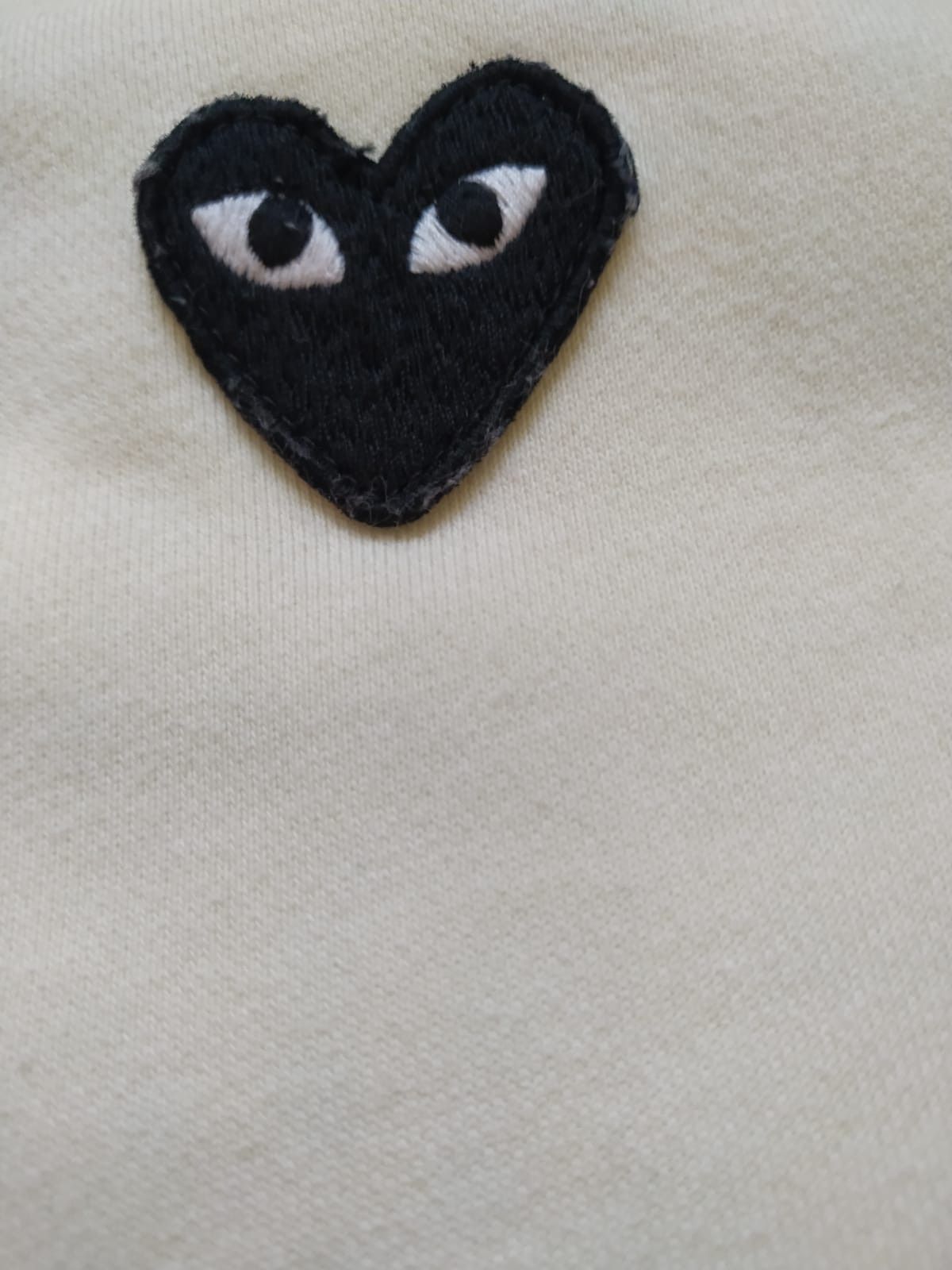 Comme des Garcons PLAY Women's Play Comme des Garcons full zip sweatshirt S ecru Size S / US 4 / IT 40 - 5 Thumbnail