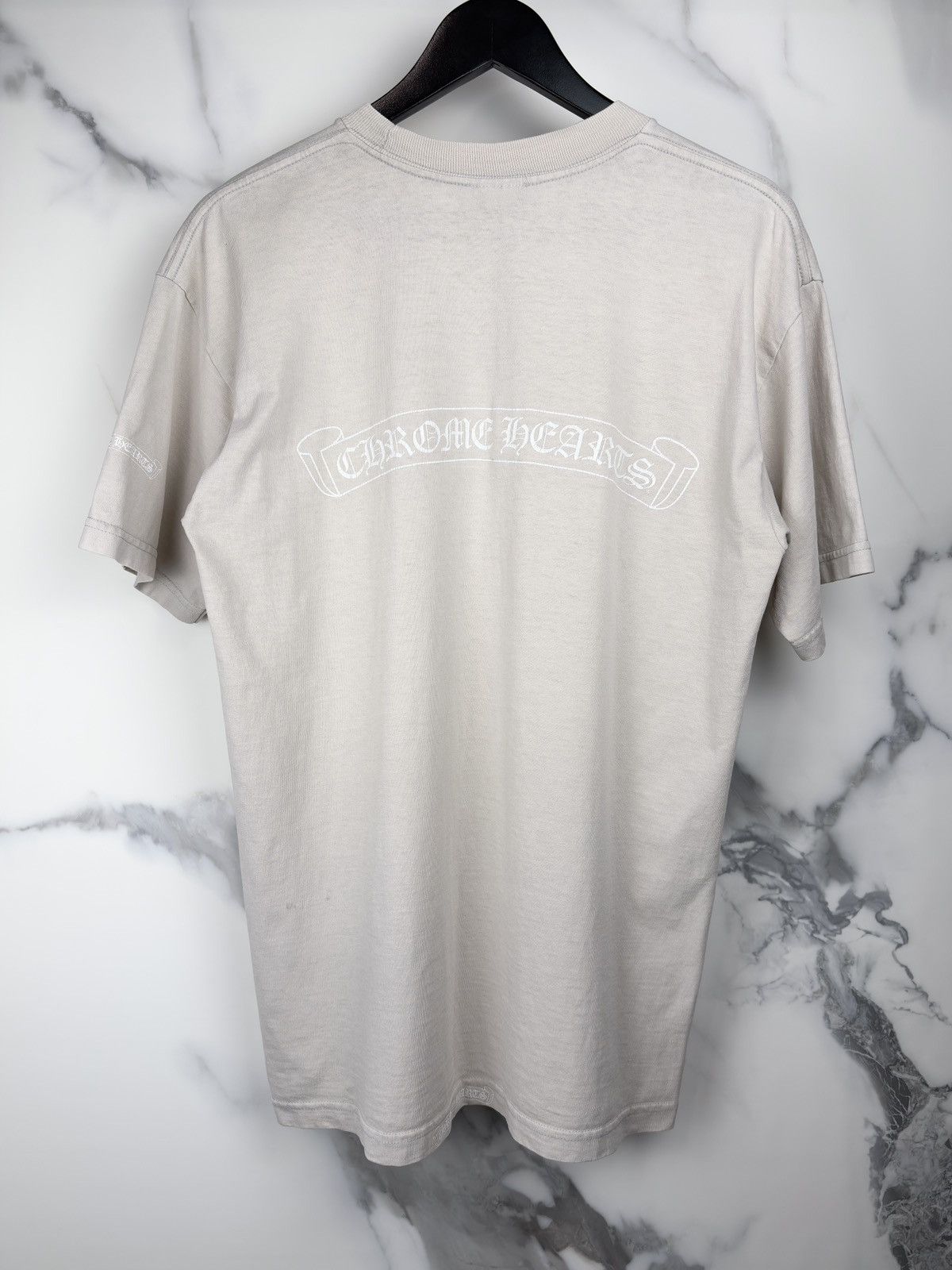 Chrome Hearts Chrome Hearts Vintage Faded Tan Scroll Logo Pocket Tshirt Size US L / EU 52-54 / 3 - 1 Thumbnail