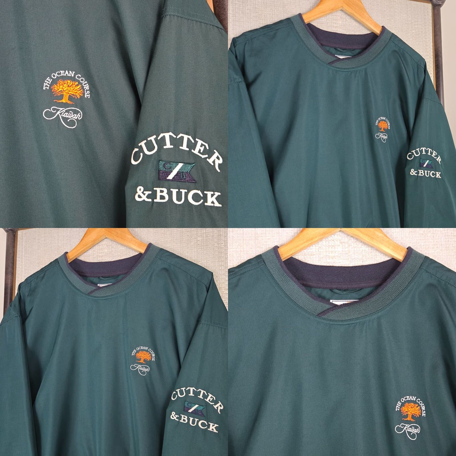 Cutter & Buck VINTAGE Cutter & Buck Windbreaker Jacket Pullover Mens Large Kiawah Ocean Course Green Size US L / EU 52-54 / 3 - 8 Thumbnail