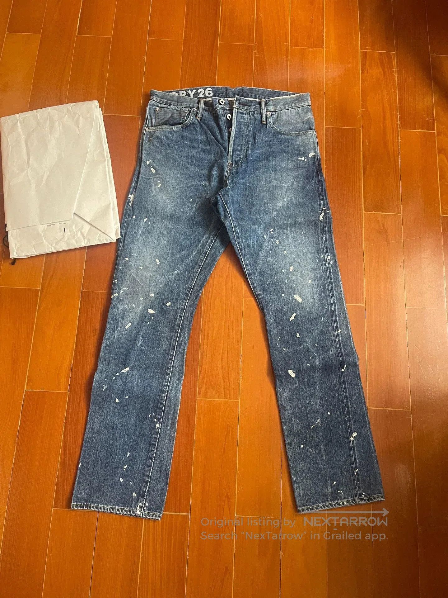 Visvim Blue Denim Jeans with Paint Splatters Size 30. Size US 30 / EU 46 - 1 Thumbnail