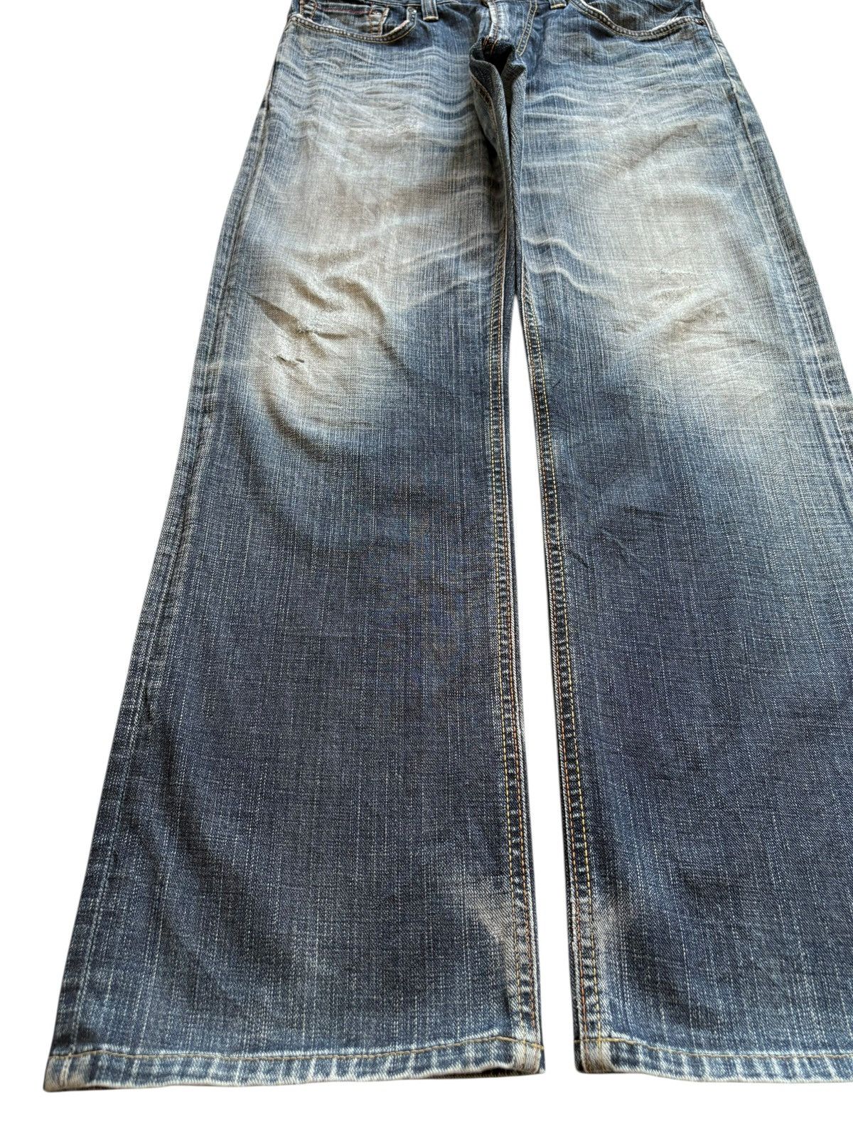 Edwin Vintage Edwin 503 Mud Wash Embroidered Pocket Baggy Jeans Size US 33 - 6 Thumbnail