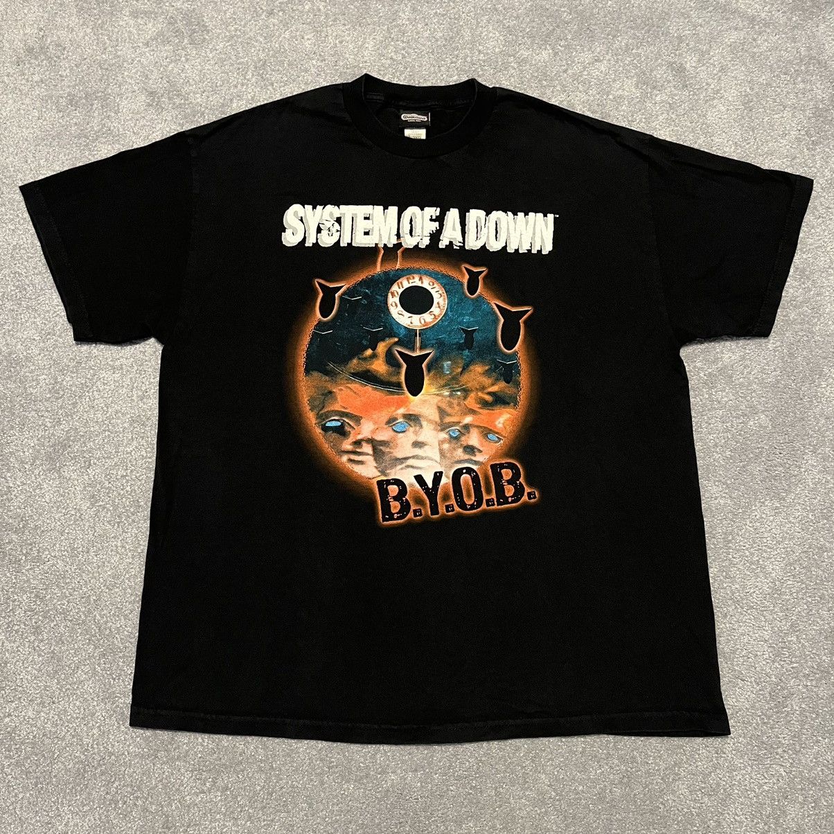 Band Tees Vintage 2005 System of a Down B.Y.O.B. Bomb Graphic Band Tee Size US XL / EU 56 / 4 - 2 Thumbnail