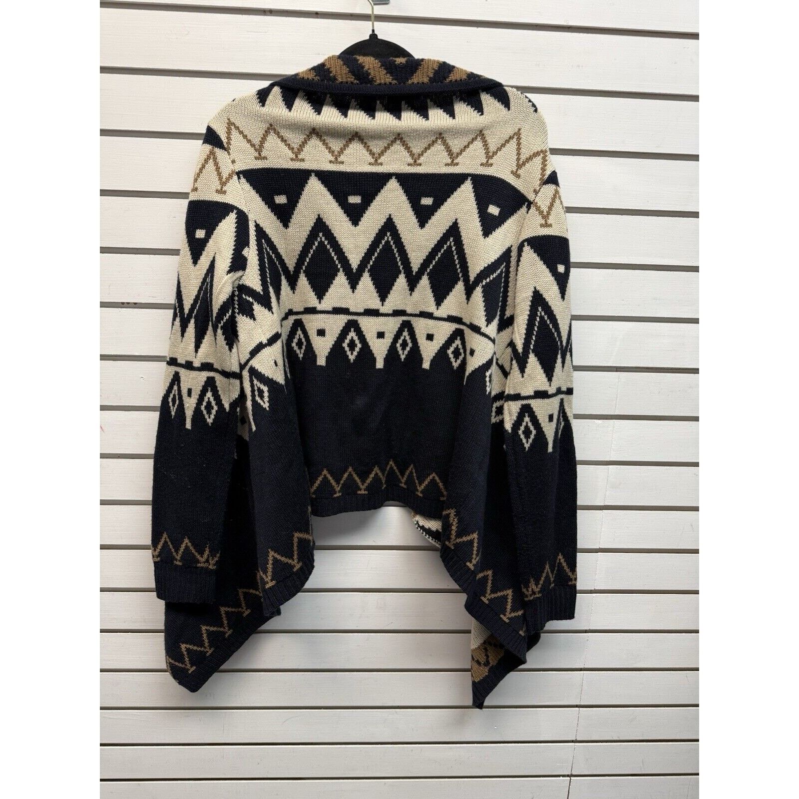 Other Aztec Waterfall Drape Cardigan Sweater M Tribal Southwestern Size M / US 6-8 / IT 42-44 - 3 Thumbnail