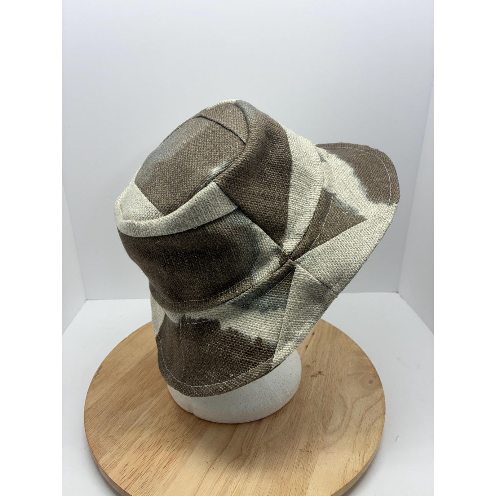 Other Upcycled Canvas Bucket Hat, Handmade Floppy Brim Hat, Flanne Size ONE SIZE - 8 Thumbnail