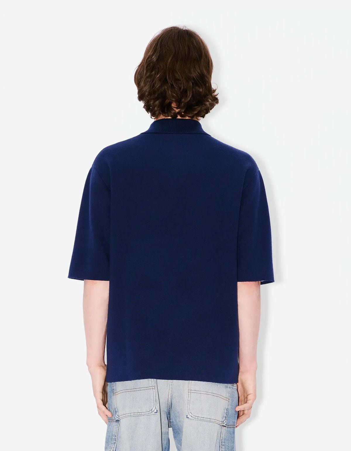 Kenzo Kenzo Archive Bouquet Blue Embroidered Knit Polo Shirt Size US M / EU 48-50 / 2 - 4 Thumbnail