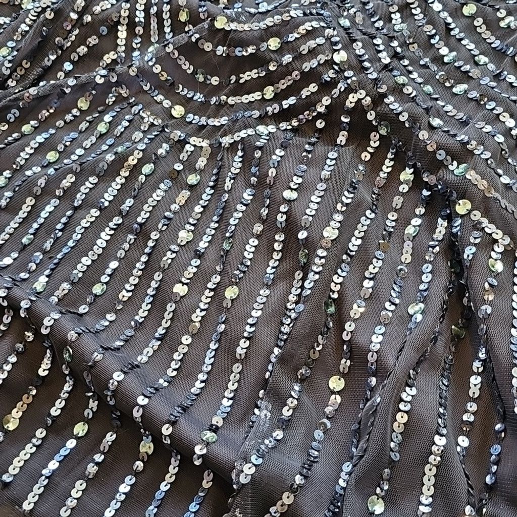 The Unbranded Brand NWT AIDAN MATTOX navy Blue Sequin Sleeveless Gala Dress 6 Size M / US 6-8 / IT 42-44 - 2 Thumbnail