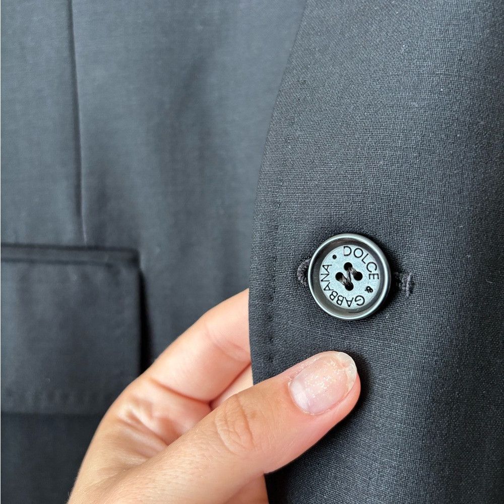Dolce & Gabbana Dolce & Gabbana Men’s Black Wool Blazer Suit Jacket Size 52 Size 42R - 6 Thumbnail
