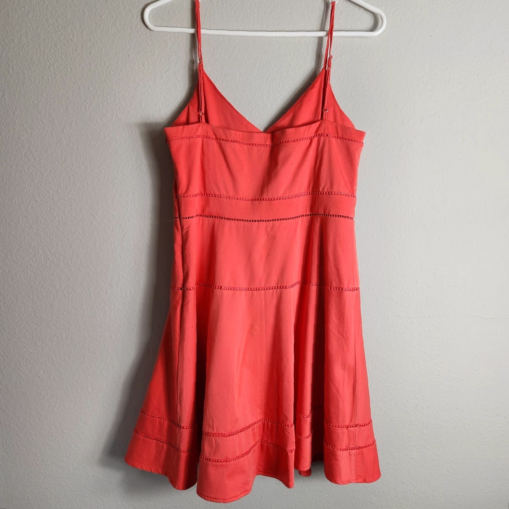 Parker Parker Dress Womens Red Coral Gunther Fit & Flare Mini Dress-Size M Size M / US 6-8 / IT 42-44 - 3 Thumbnail