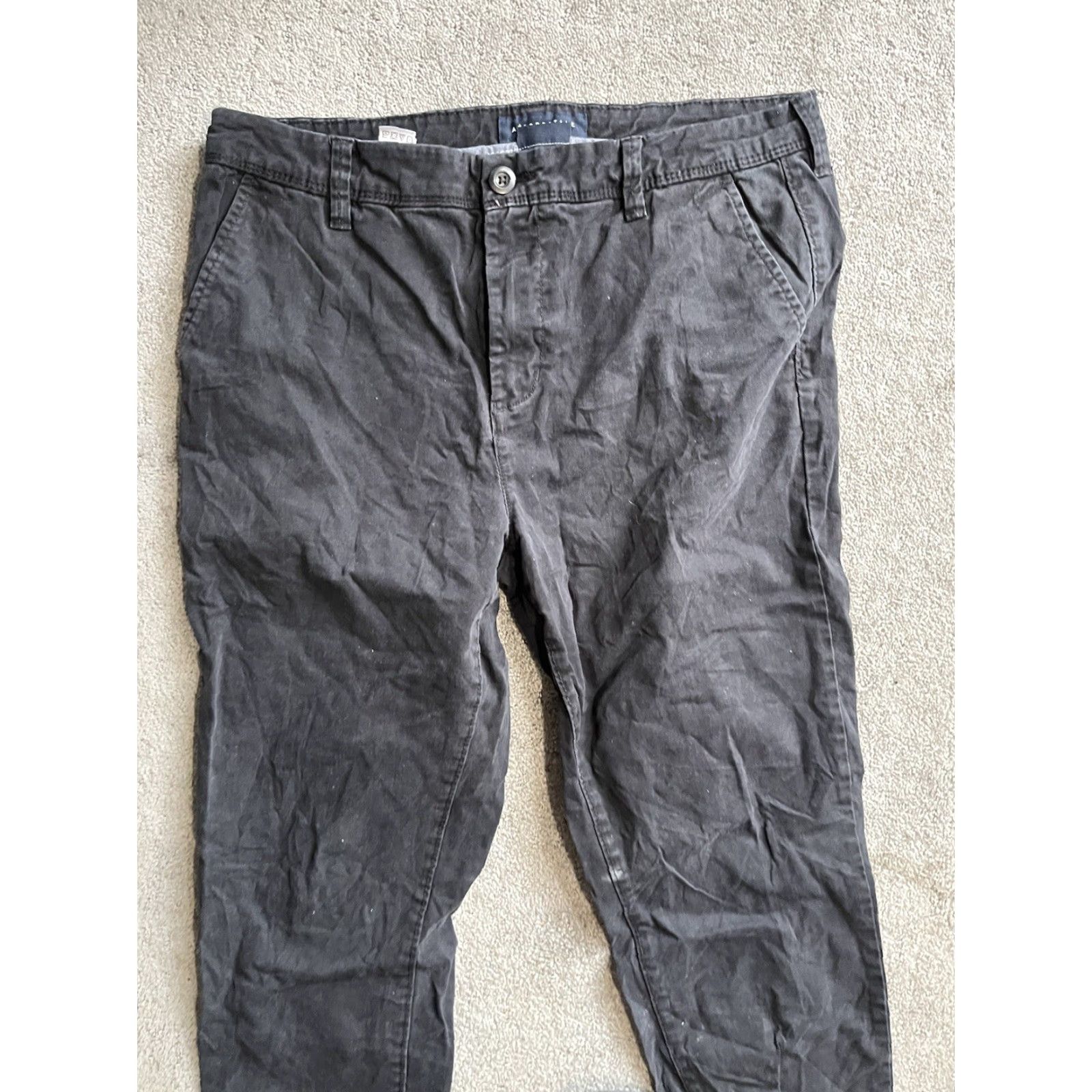 Vintage Aéropostale Jeans Skinny Distressed 34x32 Black Mens Size US 34 / EU 50 - 2 Thumbnail
