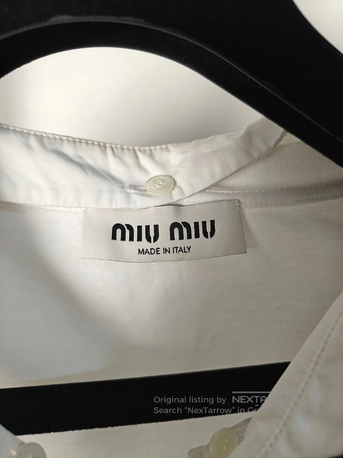 Miu Miu miumiu embroidered logo short sleeve shirt. Size US M / EU 48-50 / 2 - 3 Thumbnail