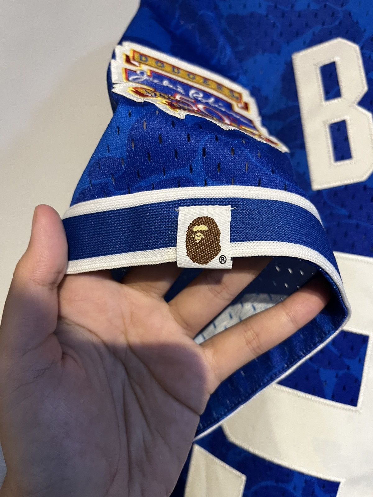 Bape × Mitchell & Ness Bape Mitchell Ness Jersy LA Dodgers Size US M / EU 48-50 / 2 - 7 Thumbnail