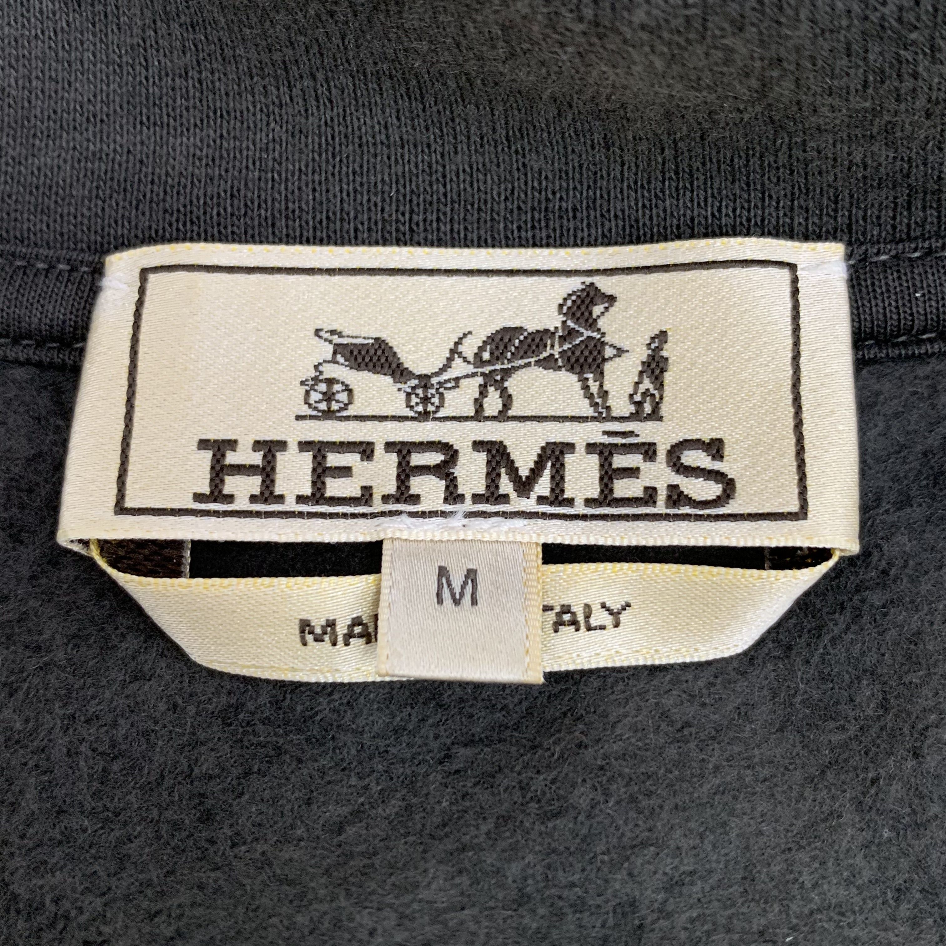 Hermes CM0228 Hermès Black Hoodie Sweatshirt With Front Pocket Size US M / EU 48-50 / 2 - 5 Thumbnail