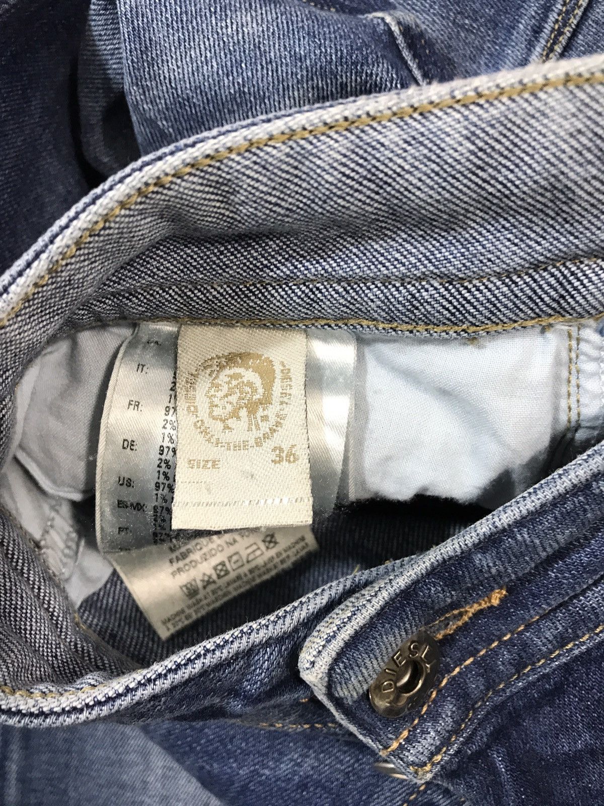 Diesel × Vintage Vintage Diesel Distressed Denim Pants Jeans Size US 36 / EU 52 - 7 Thumbnail