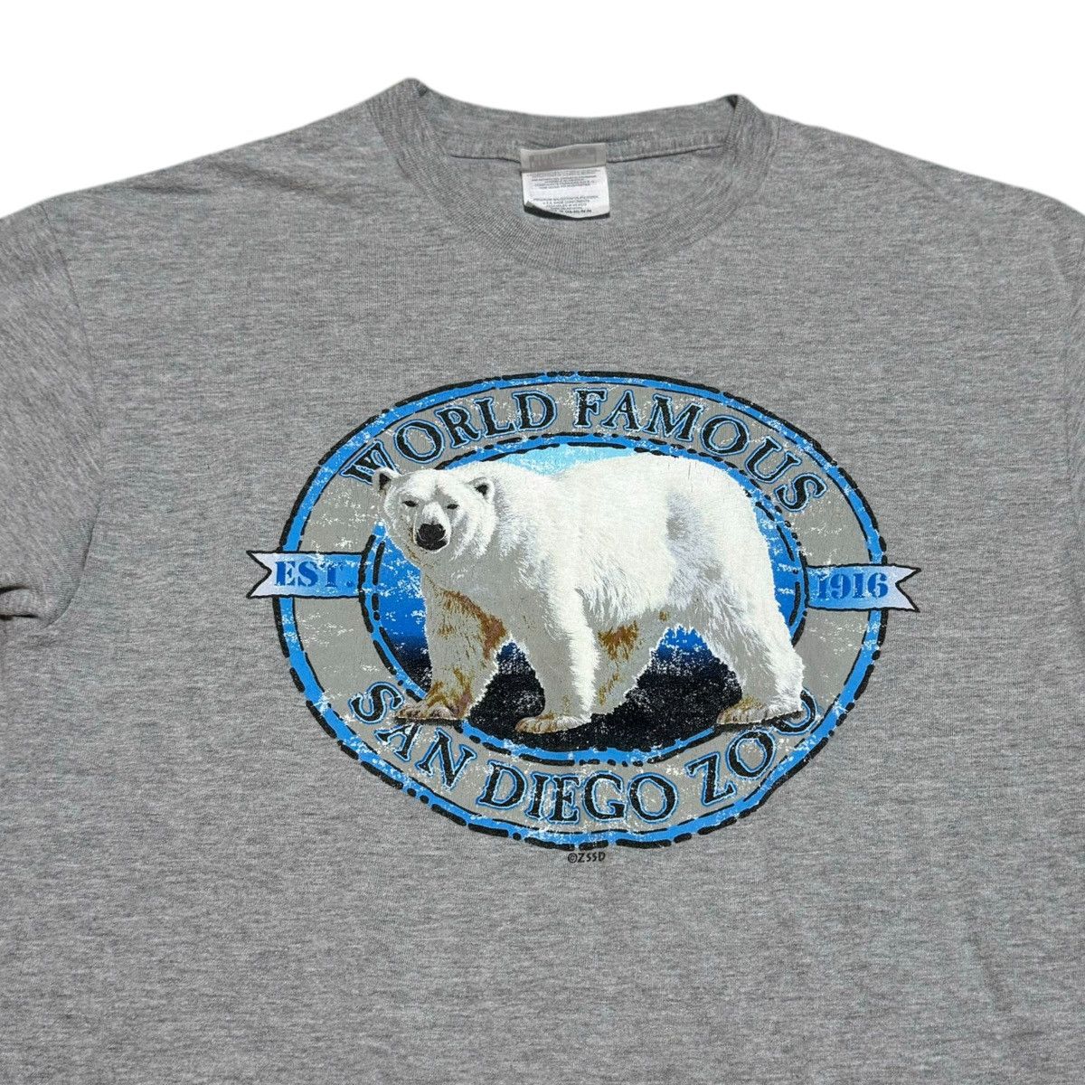 Hanes × Vintage Vintage San Diego Zoo Polar Bear Gray Shirt Adult Medium Size US M / EU 48-50 / 2 - 2 Thumbnail