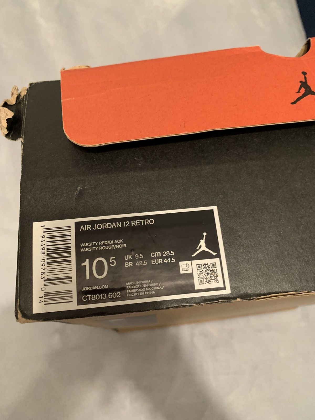 Jordan Brand Jordan 12 Retro Reverse Flu Game 2020 Size 10.5 Size US 10.5 / EU 43-44 - 10 Thumbnail