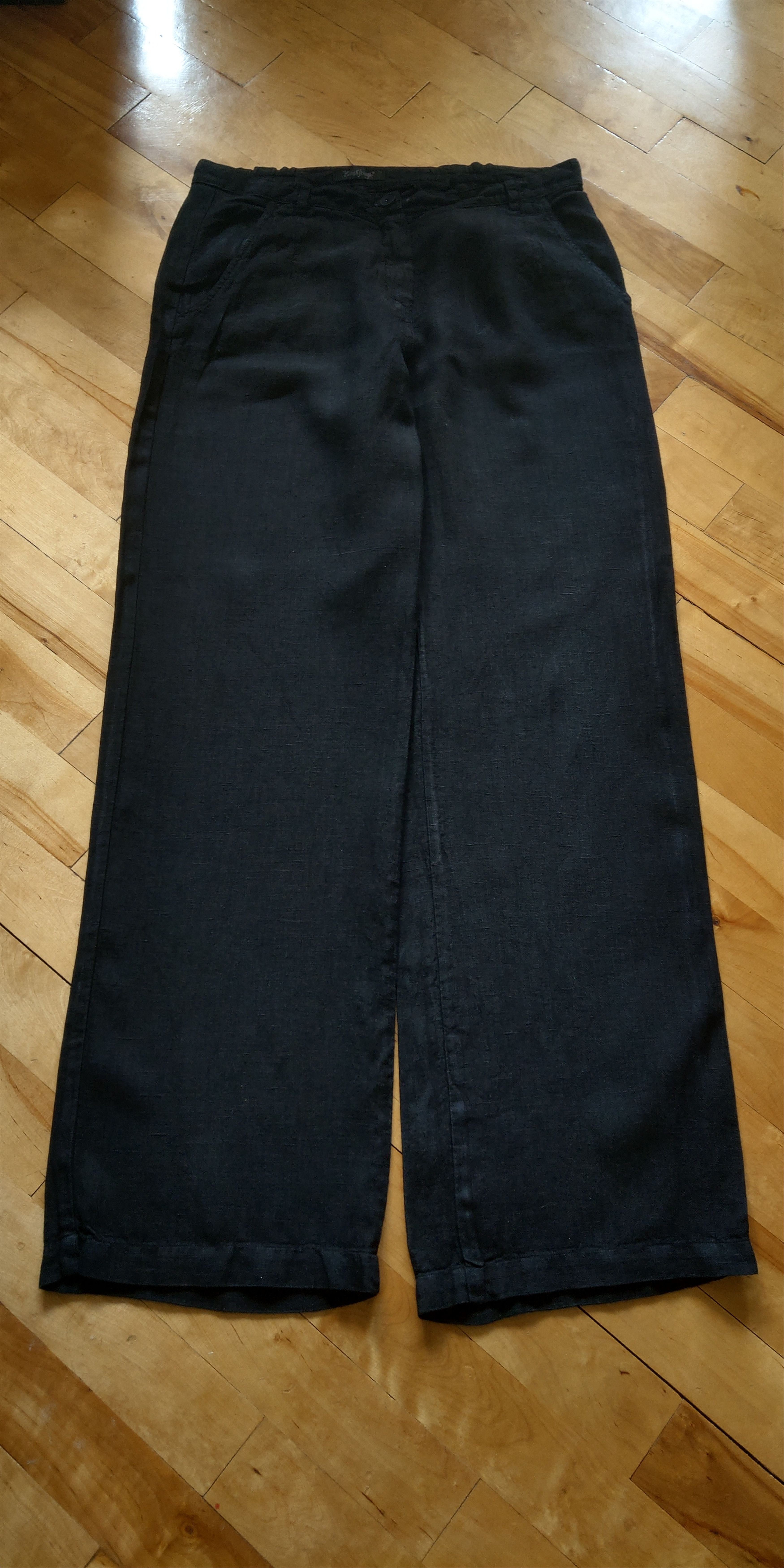 Vintage 100% Linen Pants Darkfashion Minimal y2k Vintage Wide Flared Size US 33 - 15 Thumbnail
