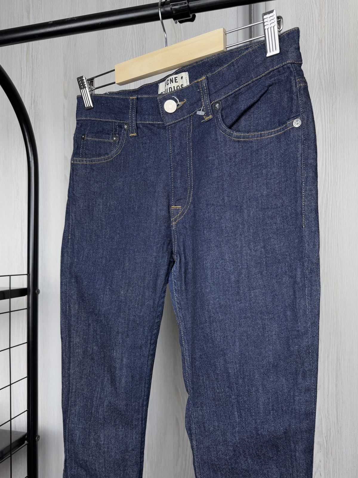 Acne Studios Acne Studios Ace Raw Skinny Fit Denim Jeans Blue Size US 29 - 6 Thumbnail
