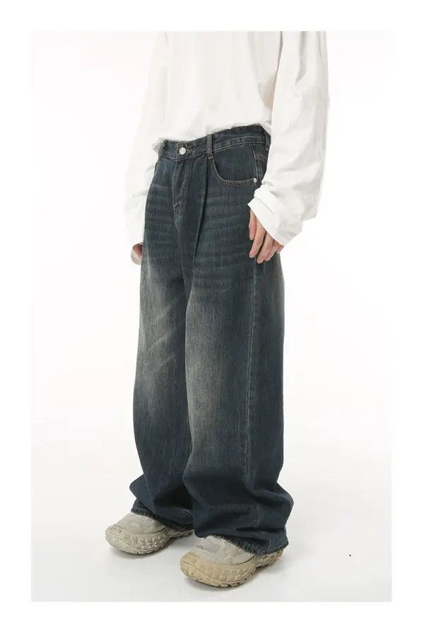 Japanese Brand Haseki x Fuji Casual loose retro wide-leg high waist jeans Size US 33 - 7 Thumbnail