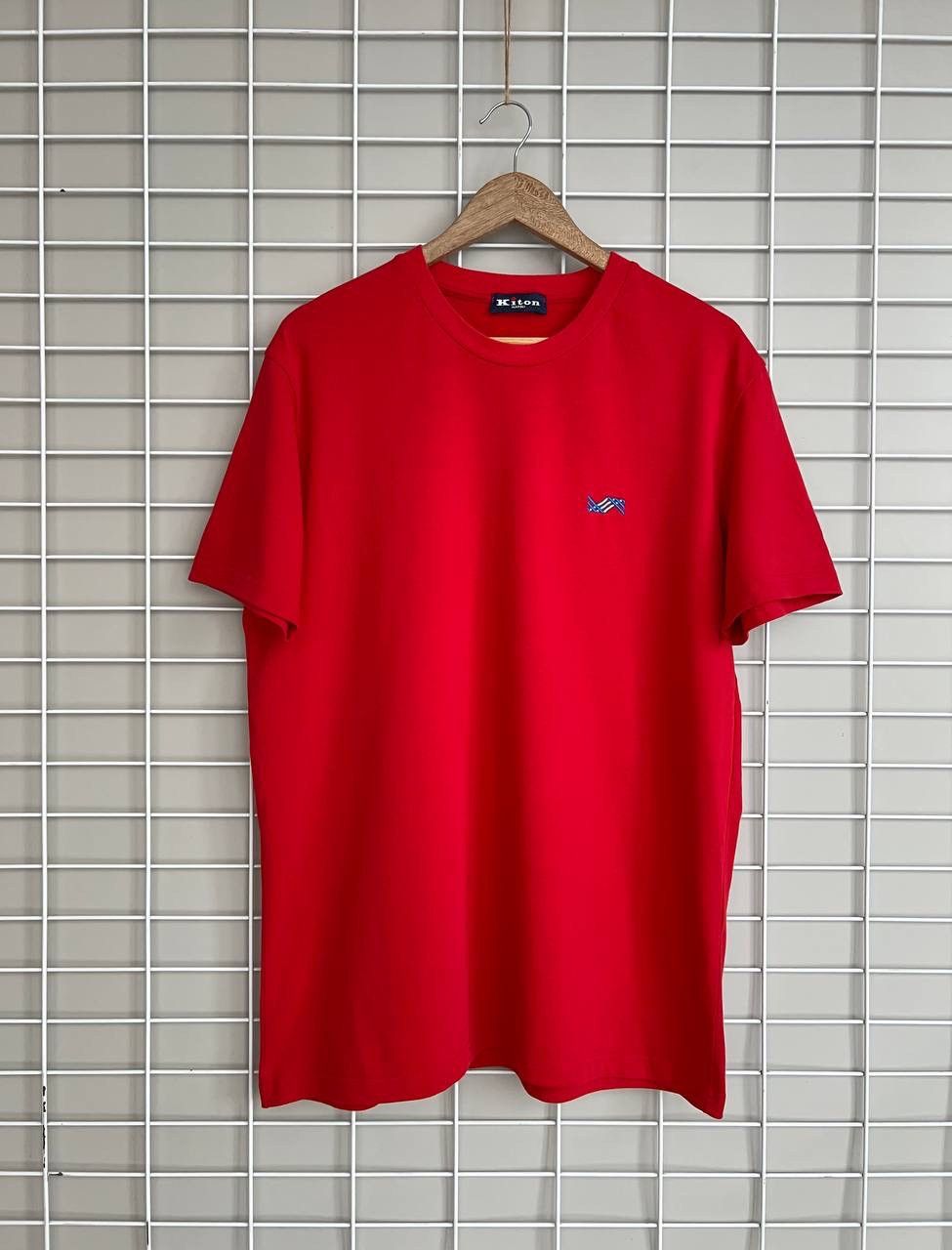 Kiton Mauro T-Shirt Mens Size L/XL Red Luxury Cotton
