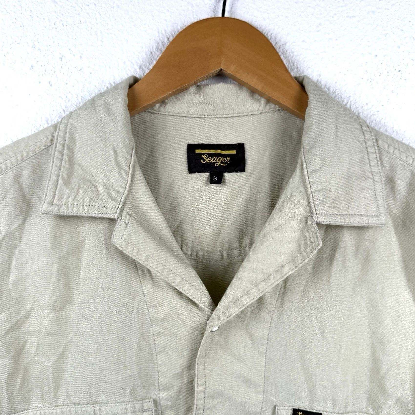 Vintage VINTAGE Seager Grit Co Shirt Mens Small Short Sleeve Button Down Beige Amarillo Western Size US S / EU 44-46 / 1 - 3 Thumbnail