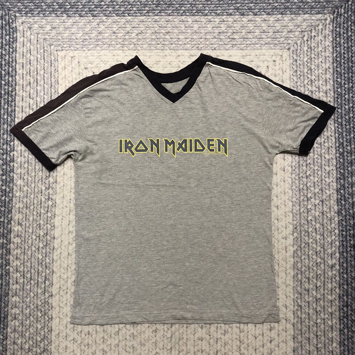Band Tees × Vintage Rare Faded Y2K Iron Maiden Flightt 666 V-Neck Tees Size US L / EU 52-54 / 3 - 1 Thumbnail