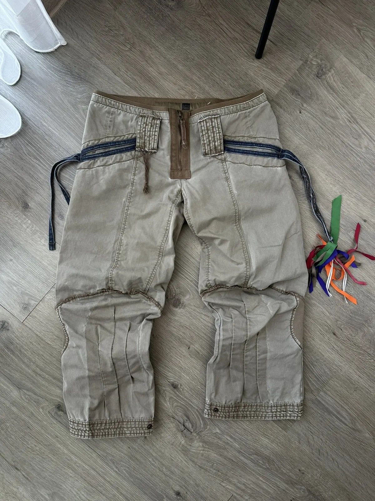 Marithe + Francois Girbaud Vintage Marithe Francois Girbaud Rare Emboired Ramie Pants Size US 27 - 7 Thumbnail