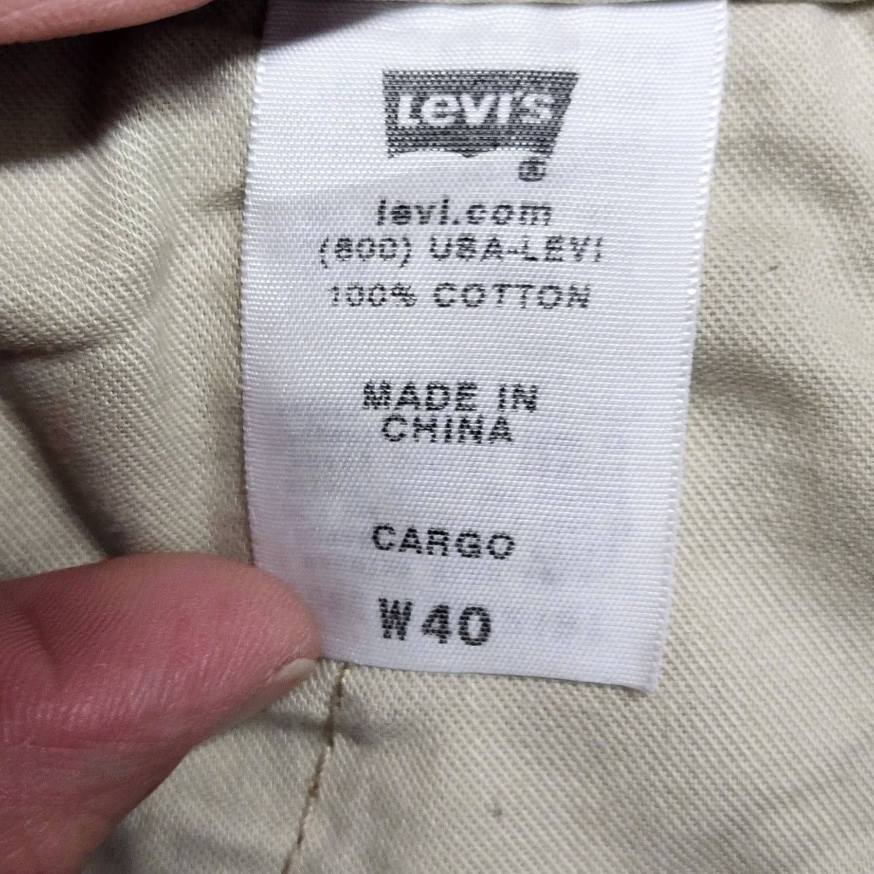 Levi's Levi's Cargo Shorts 40 Plaid Cotton Utility Casual Summer Beige Brown Mens Regular Size US 40 / EU 56 - 5 Thumbnail