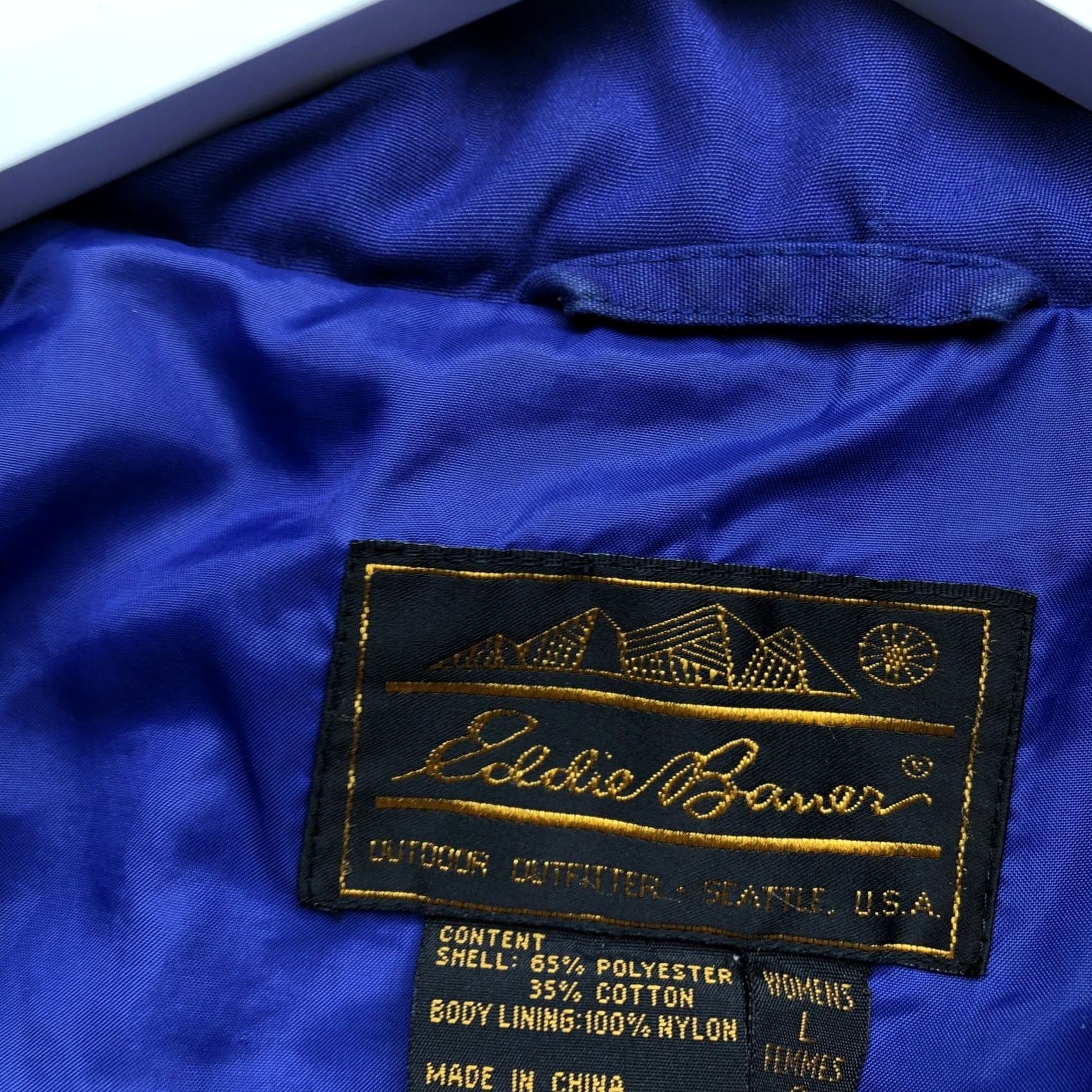 Eddie Bauer VINTAGE Eddie Bauer Parka Jacket Womens Large Purple Full Zip Pockets 90s Style Winter Coat Men/Women? Size L / US 10 / IT 46 - 3 Thumbnail