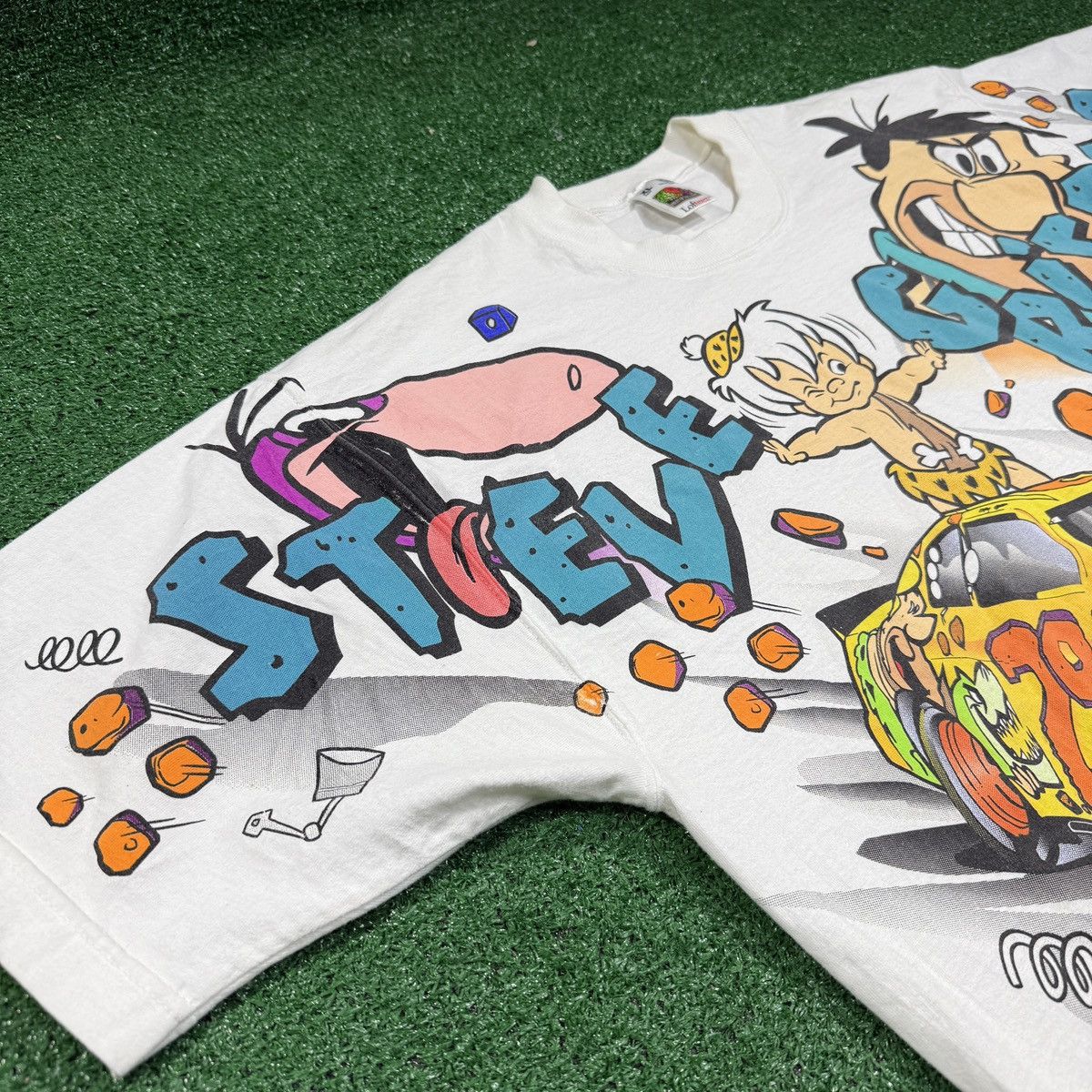 Vintage 1996 Cartoon Network NASCAR Steve Grissom Tee XL Size US XL / EU 56 / 4 - 4 Thumbnail