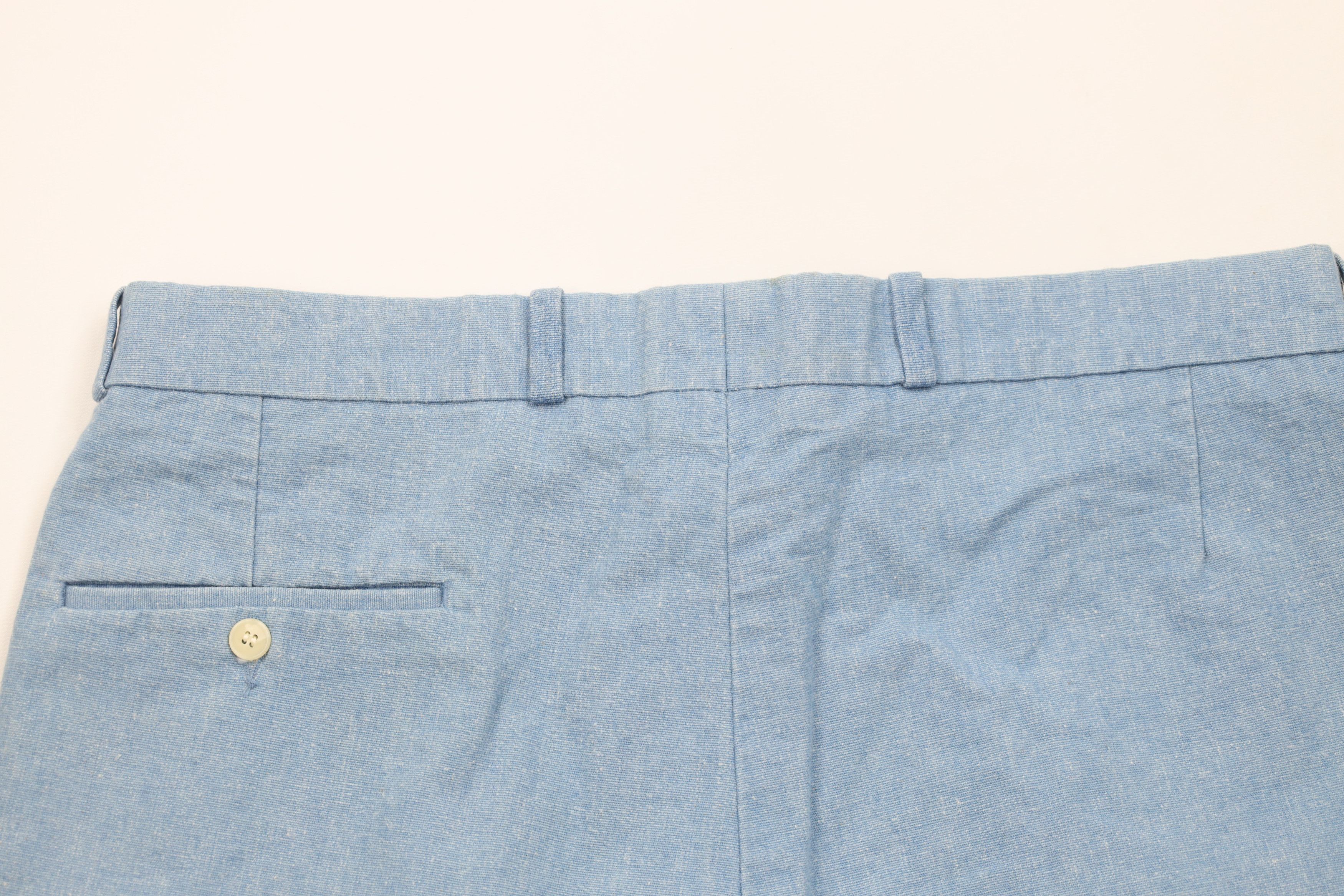 Vintage Vintage 70s Streetwear Chambray Denim Above Knee Shorts Size US 34 / EU 50 - 13 Thumbnail