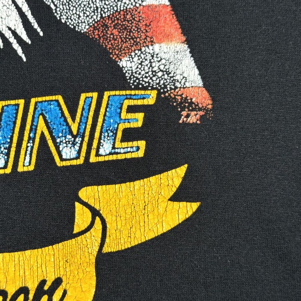 Jerzees VINTAGE Wabash Mine Shirt Jerzees Black Eagle American Flag Amax USA 80s Shirt Mens XL Black Eagle Flag 80s USA Size US L / EU 52-54 / 3 - 4 Thumbnail