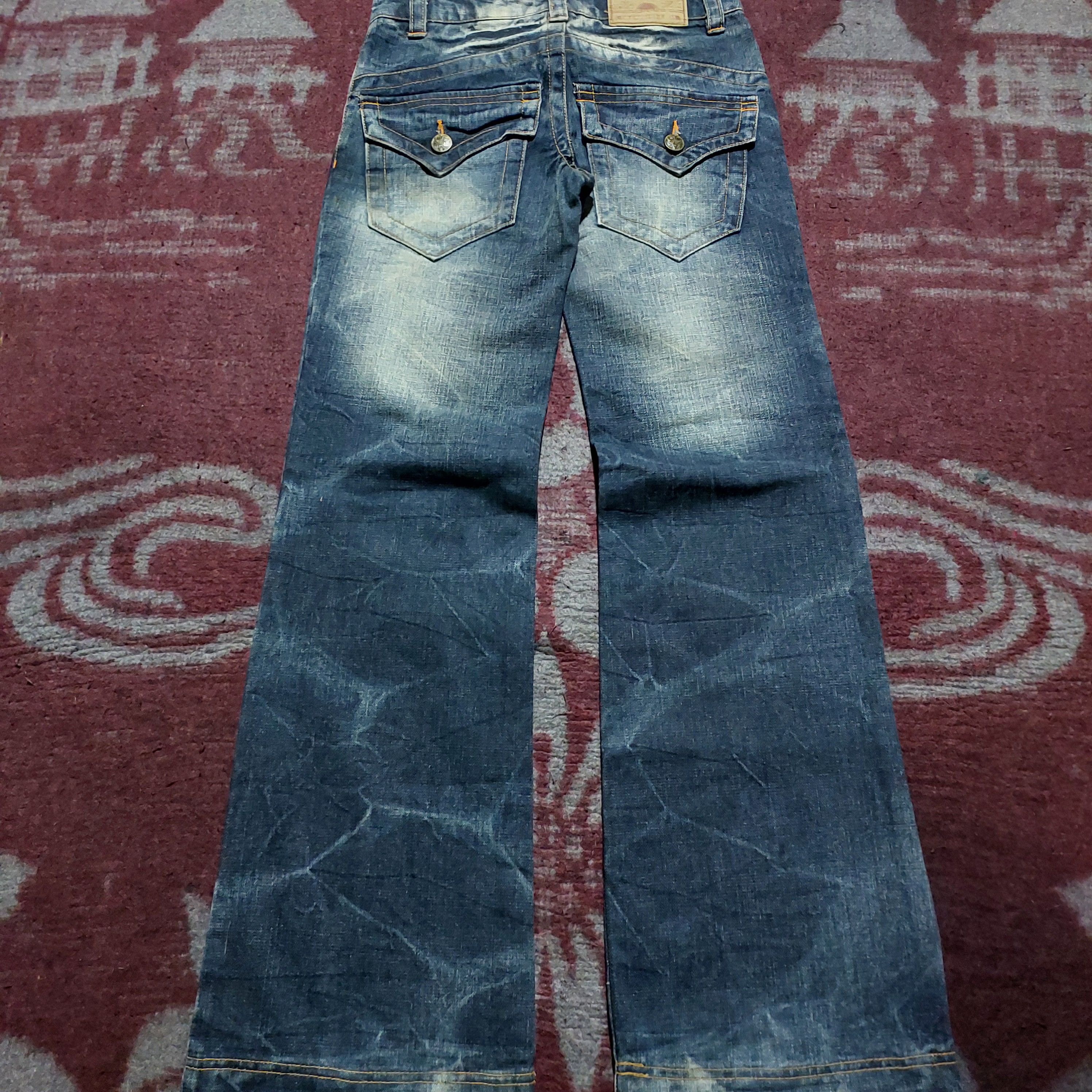 Tornado Mart The Comfortable Wear distressed blue flared jeans Size US 29 - 7 Thumbnail