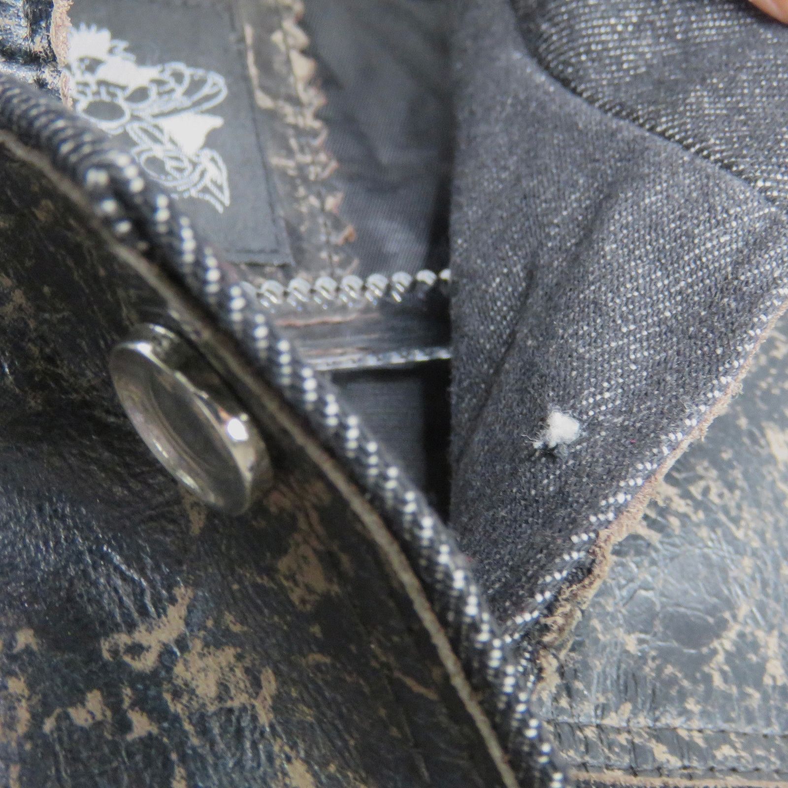 Vintage 90s VTG. Brown Distressed Leather Jacket Moto Biker Medium Size M / US 6-8 / IT 42-44 - 7 Thumbnail