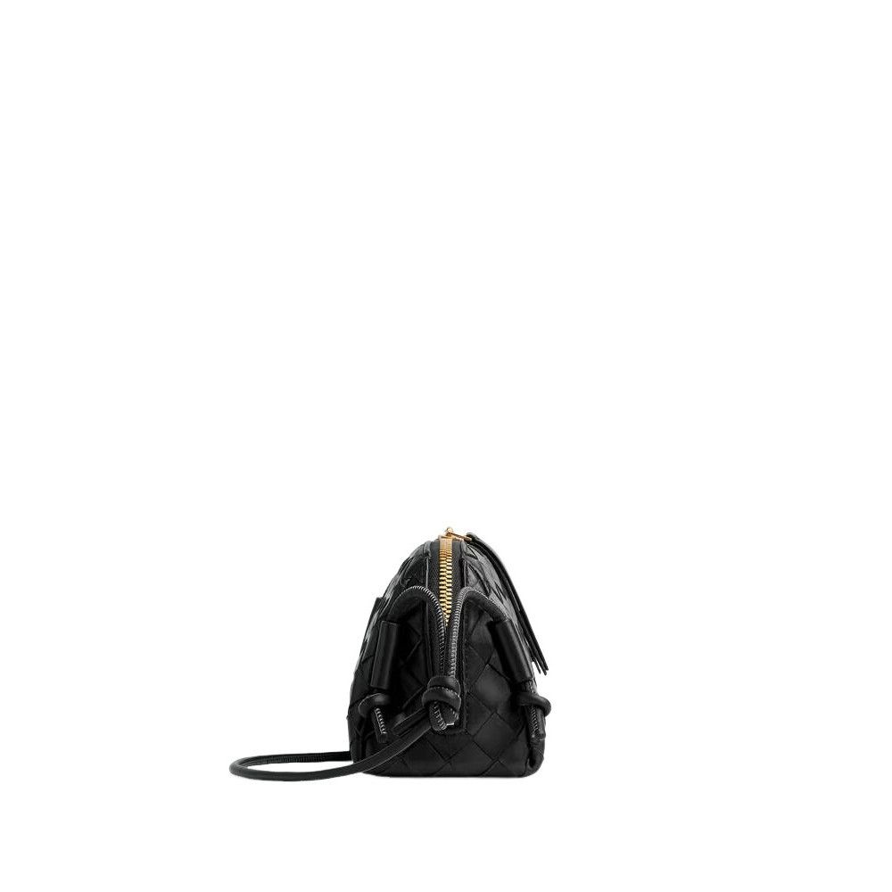 Bottega Veneta BOTTEGA VENETA Concert $2400 Black Intrecciato Leather Pouch Size ONE SIZE - 3 Thumbnail