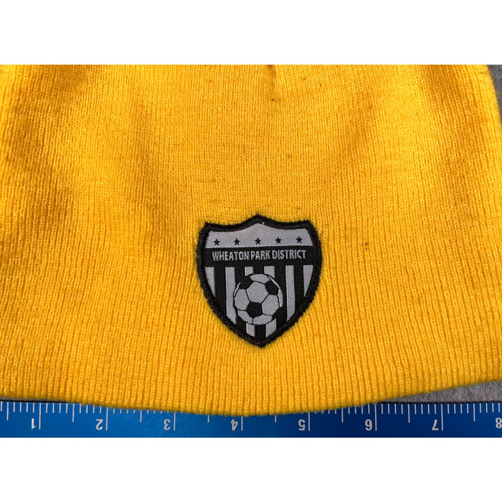 Vintage Wheaton Park District Beanie Hat Adult One Size Yellow Knit Acrylic Solid Casual Outdoor Soccer Mens Size US M / EU 48-50 / 2 - 2 Thumbnail