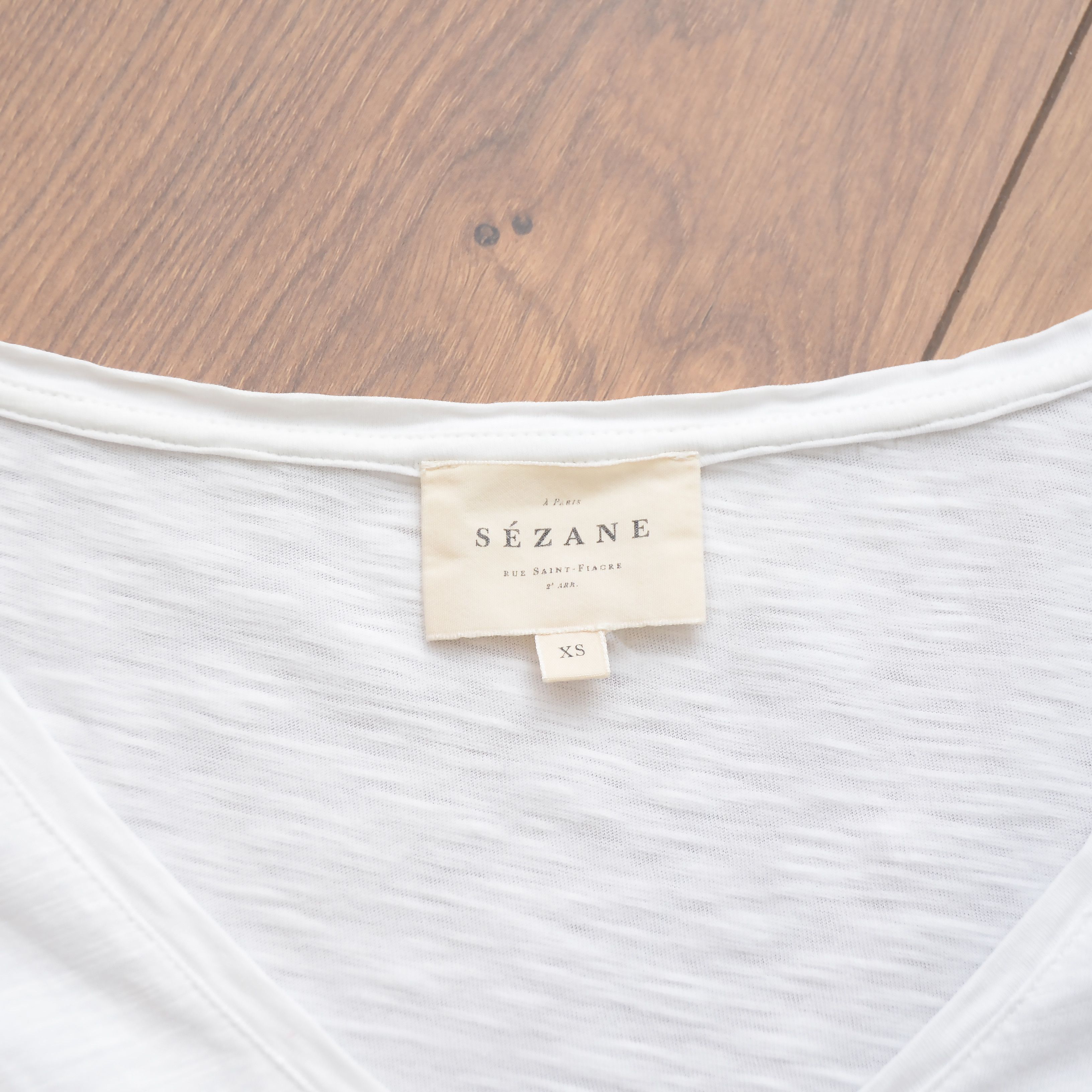 Sezane Sezane T-Shirt Malcolm Cotton Size XS White Bibo Size XS / US 0-2 / IT 36-38 - 9 Thumbnail