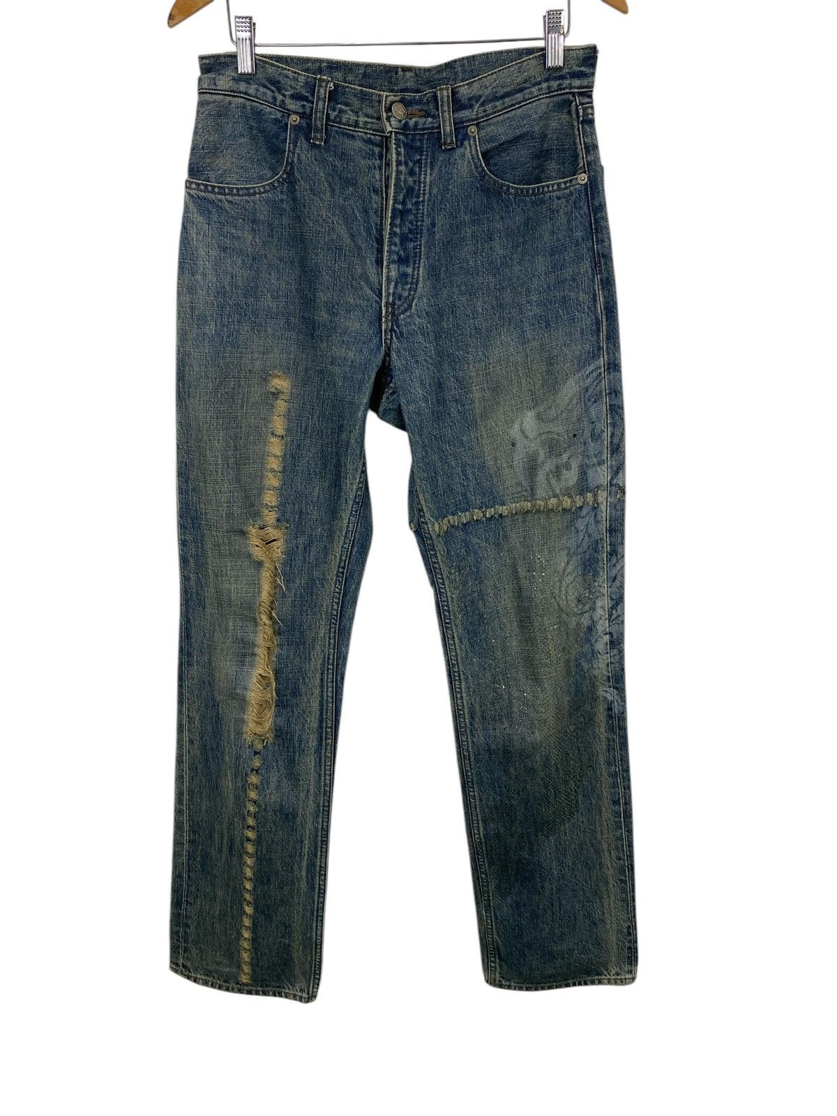 💥jp Japanese brand X PPFM distressed style jeans