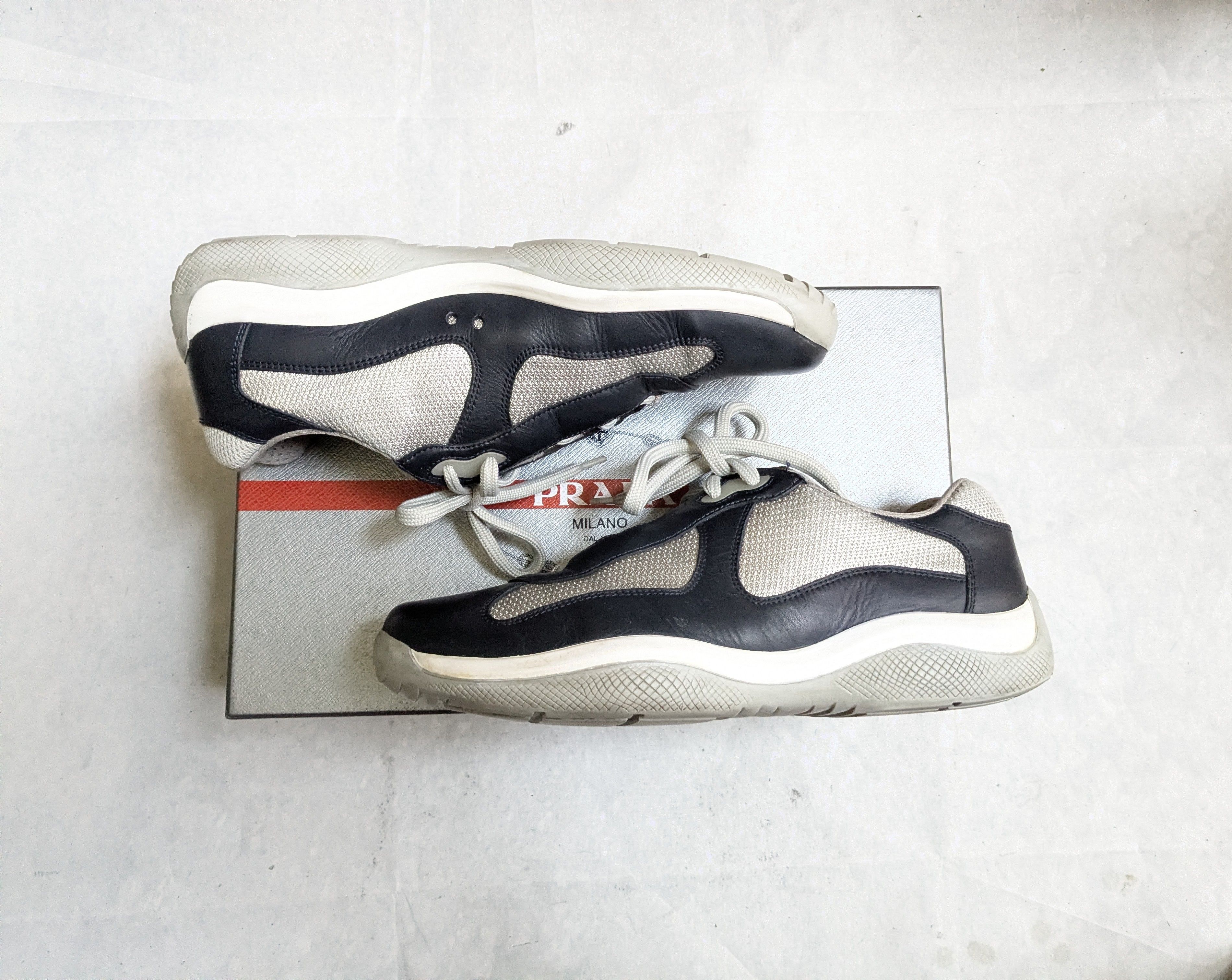 Prada Prada America's Cup Navy Blue 7 Low Top Leather Size US 7 / EU 40 - 5 Thumbnail