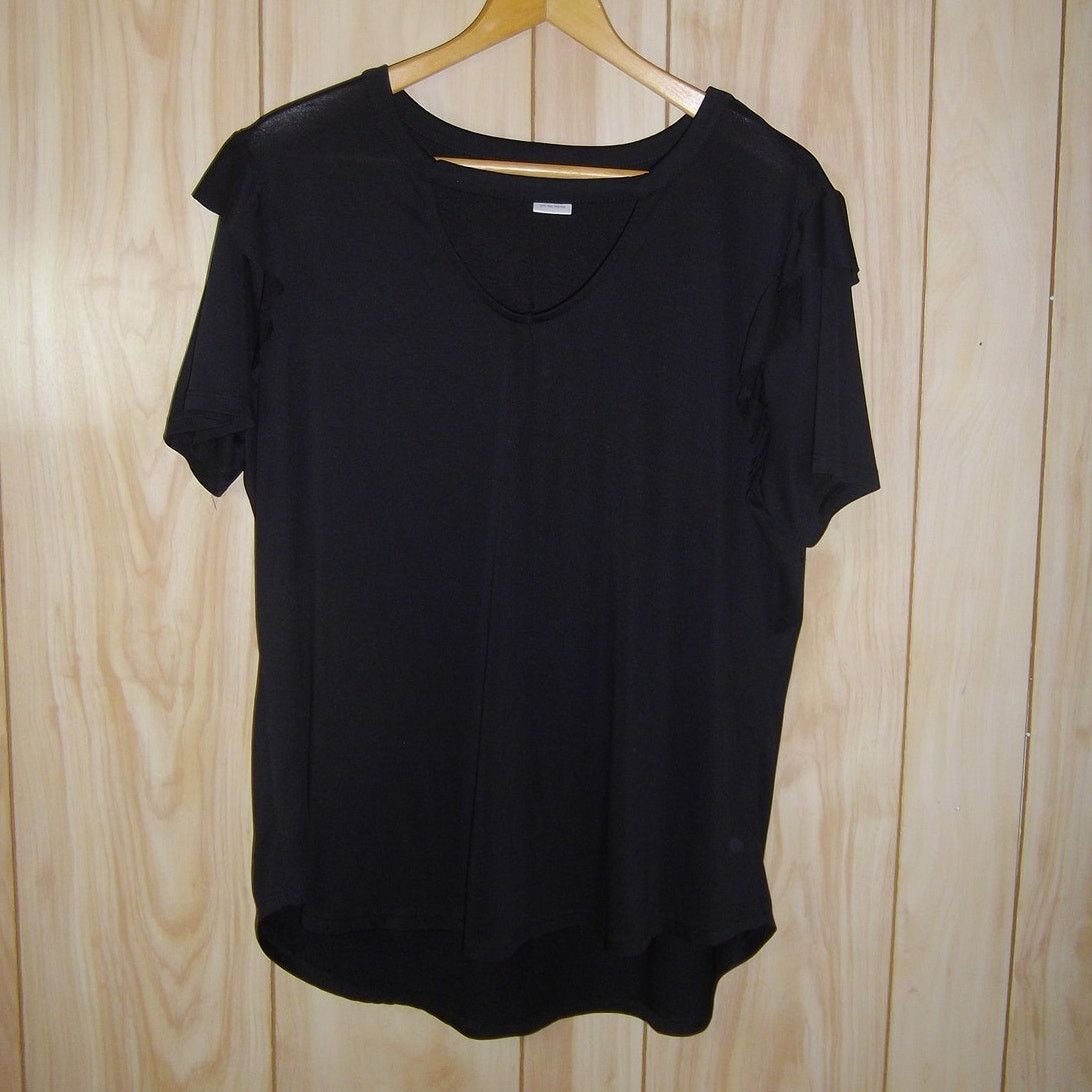 Other Terra & Sky Round Neck Short Ruffled Sleeve Blouse 14W Size XL / US 12-14 / IT 48-50 - 1 Thumbnail